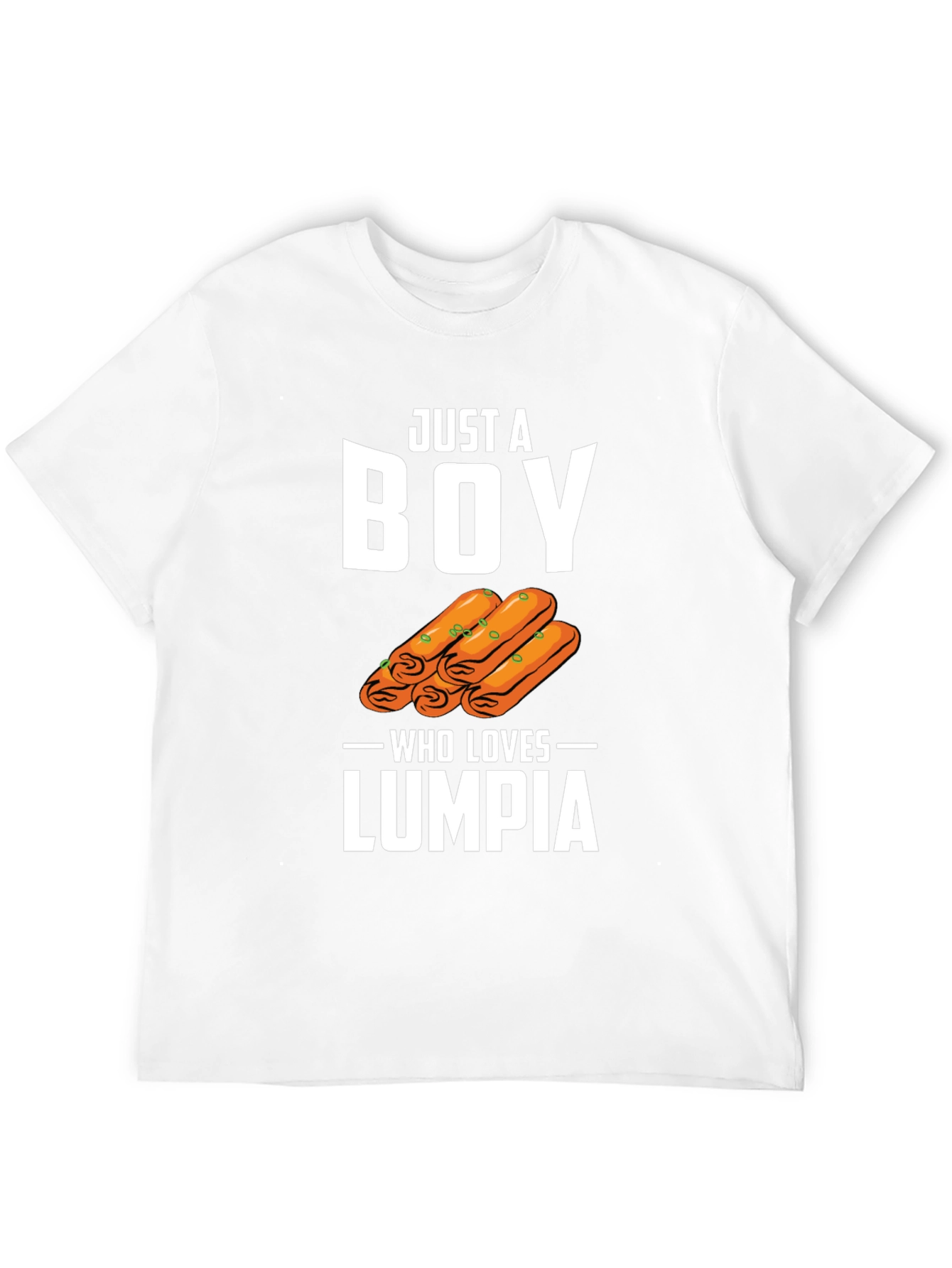 Black Just a Boy Who Loves Lumpia T-Shirt view 12