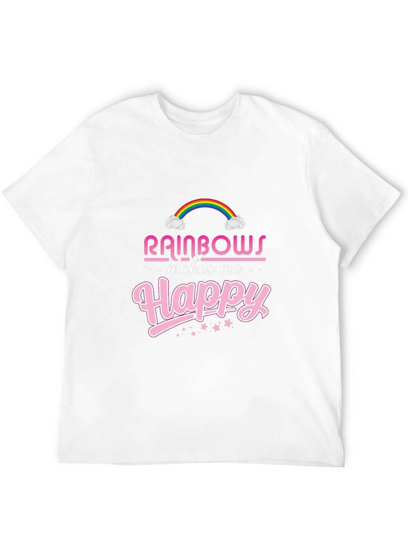 Black Rainbows Make Me Happy Graphic Tee view 12