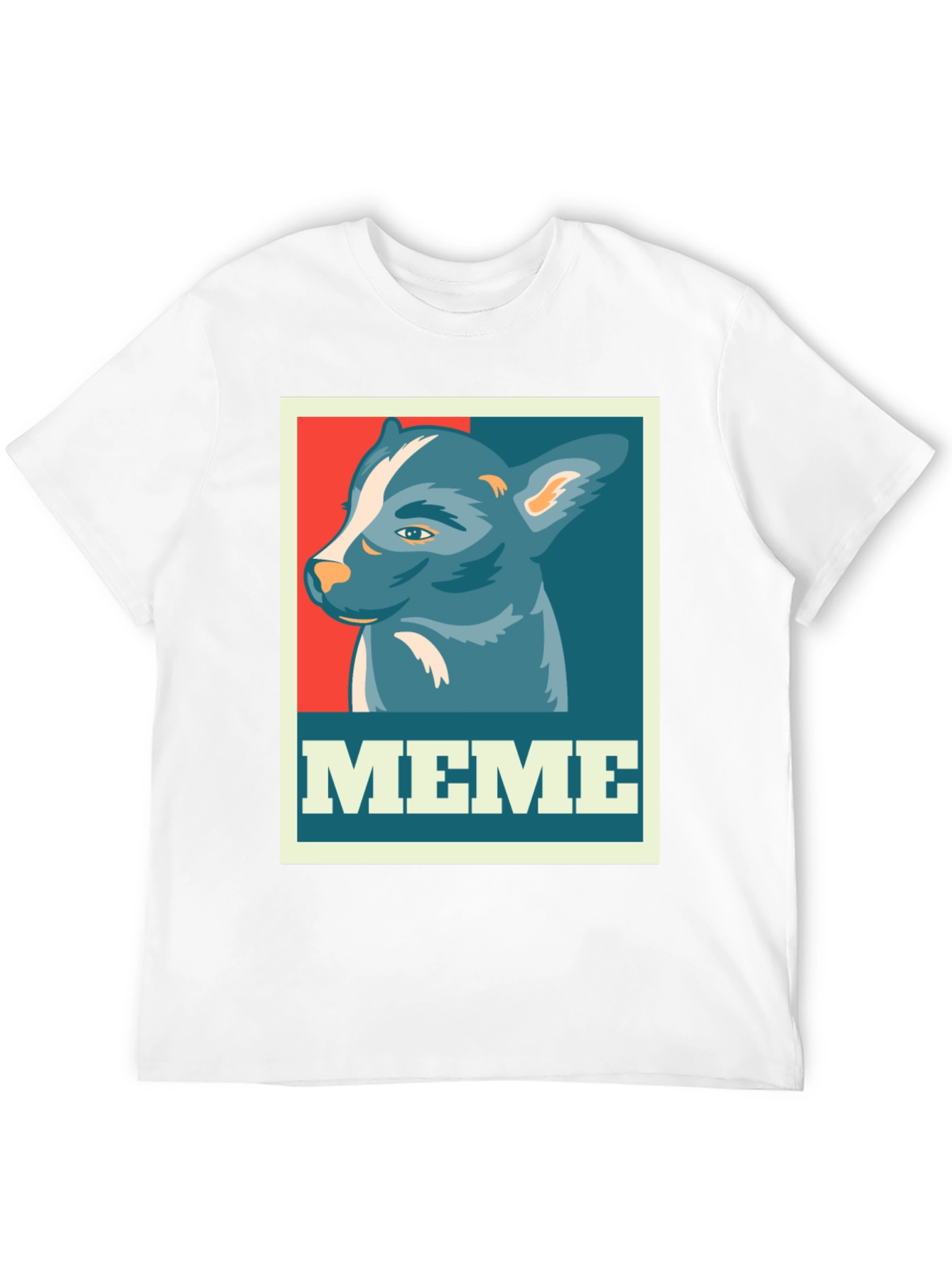 Black Meme Dog Graphic Tee - Black Cotton T-Shirt view 12