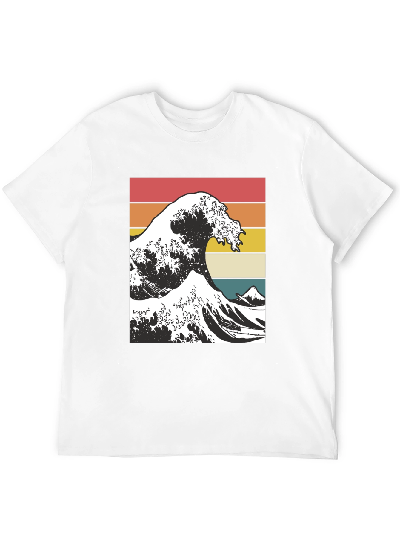 Black Vintage Wave T-Shirt - Retro Style view 12