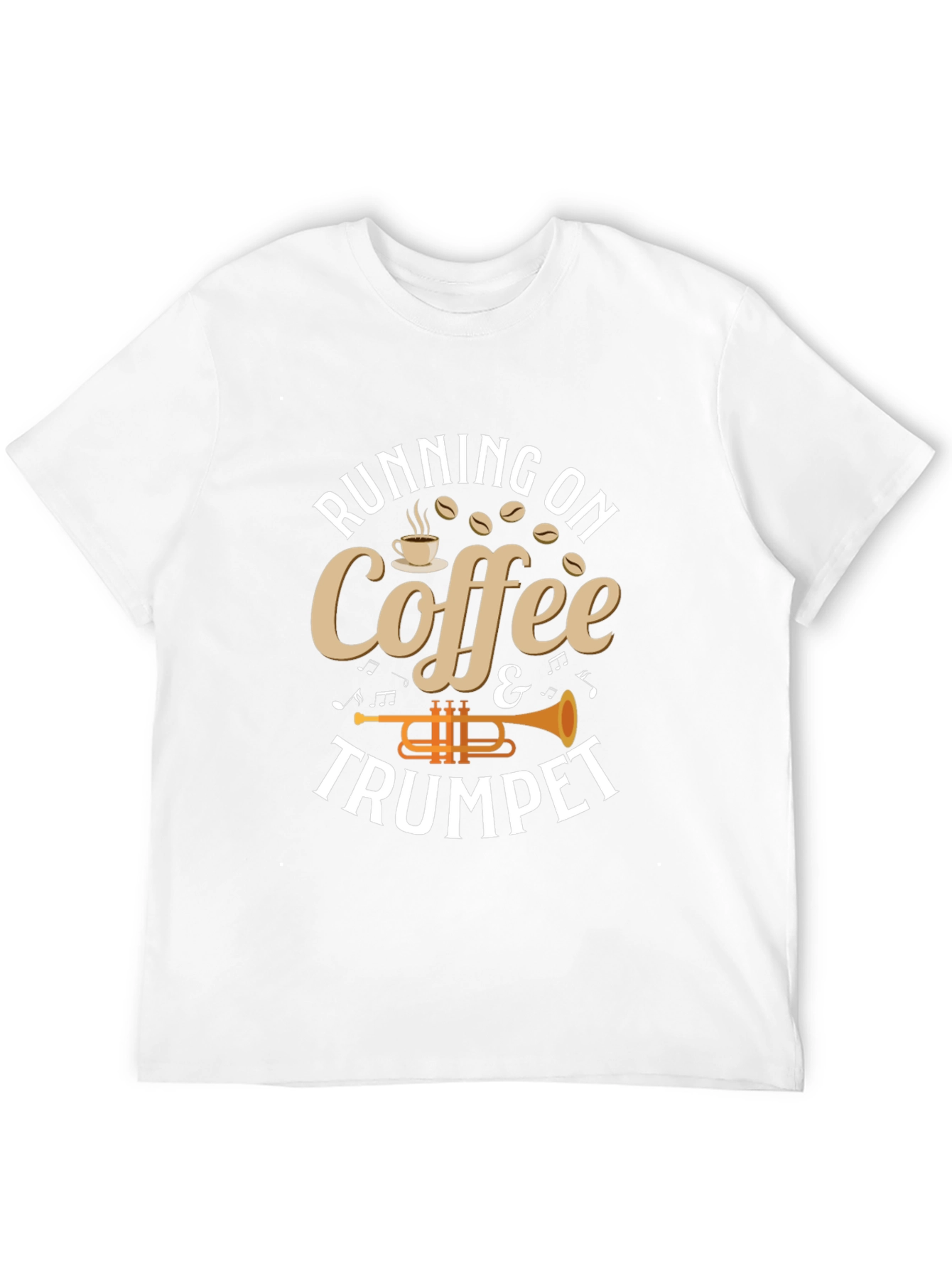 Black Coffee & Trumpet T-Shirt - Musician Gift view 12
