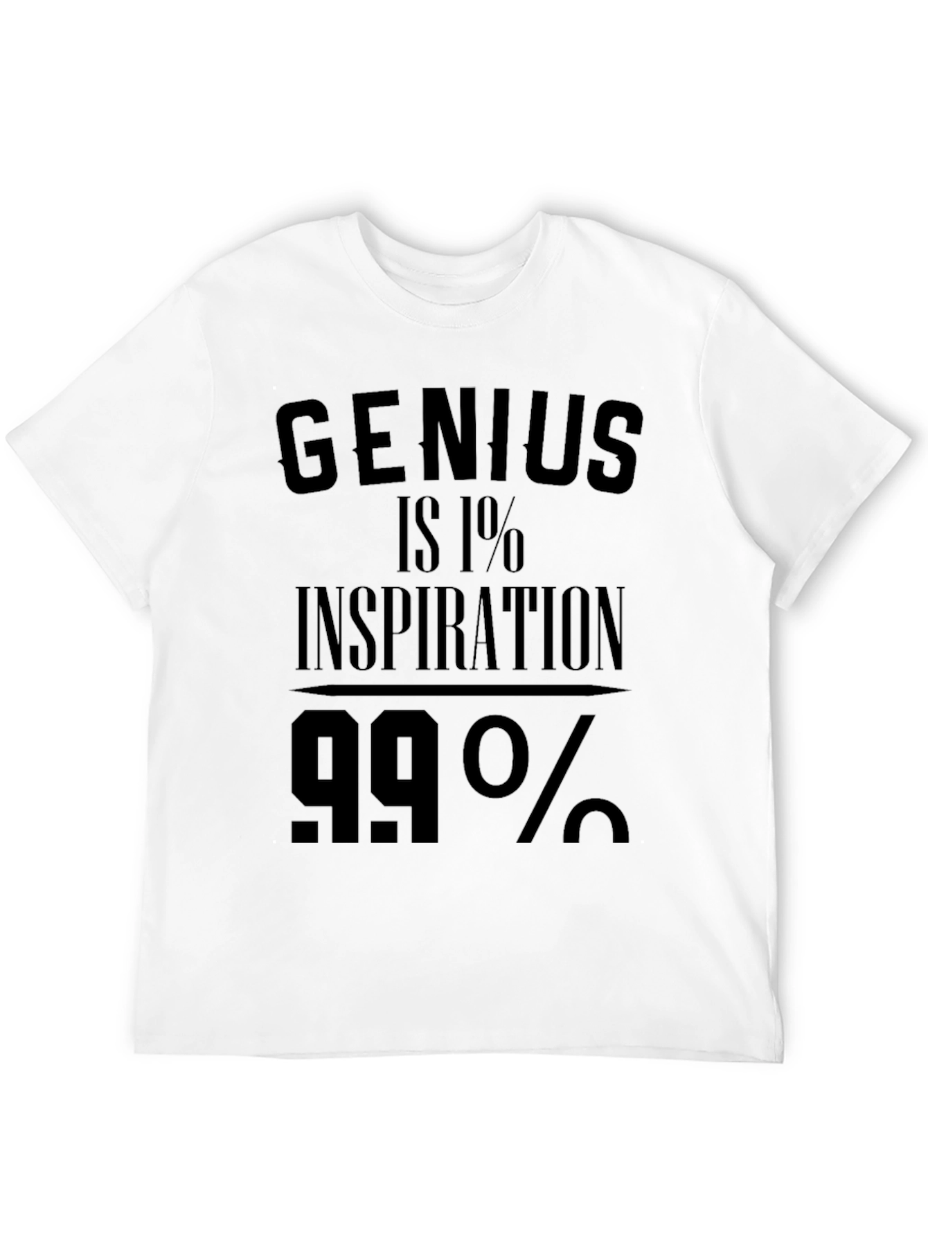 Black Genius Inspiration T-Shirt - Black Crew Neck Tee view 12