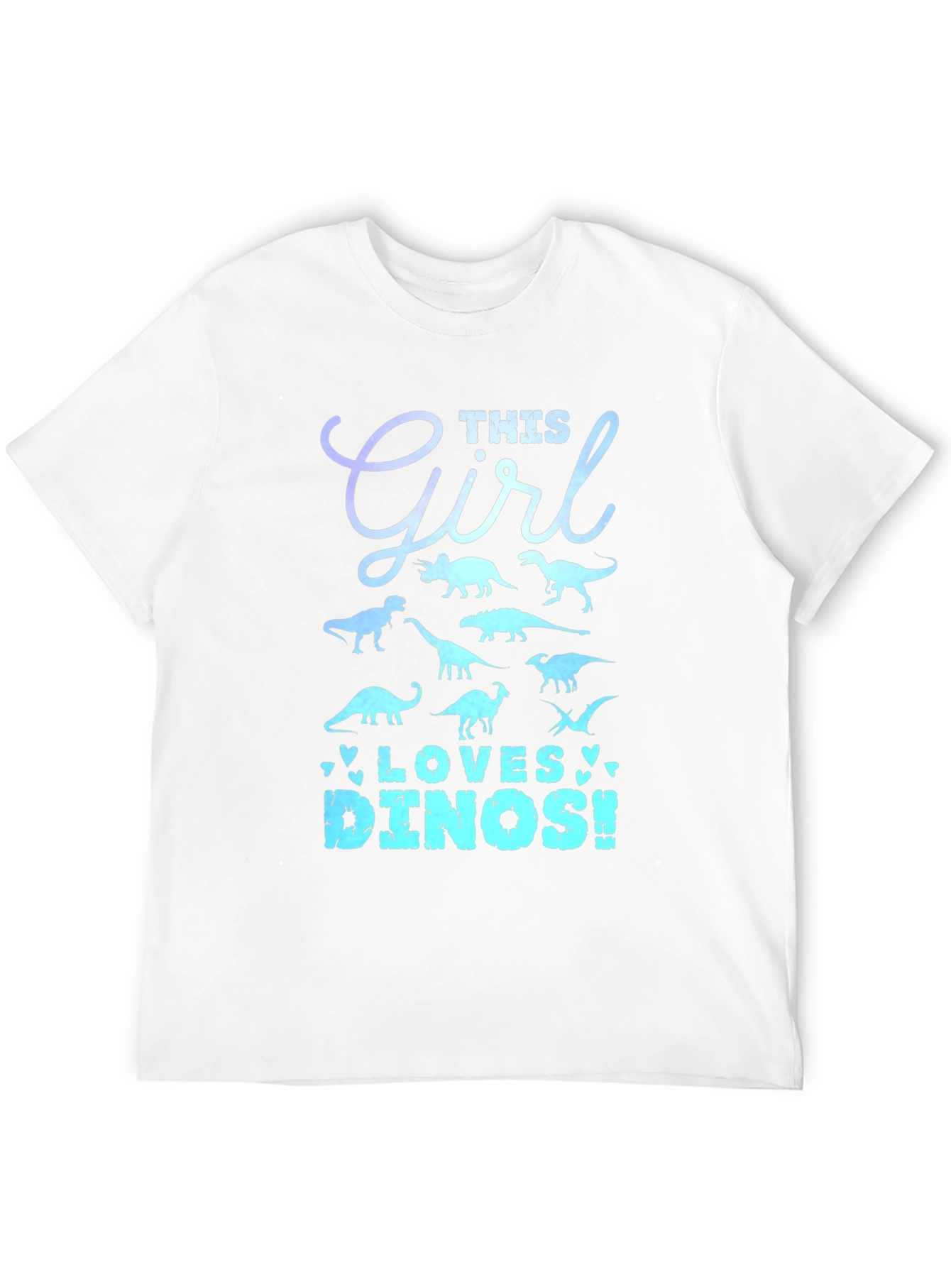 Black This Girl Loves Dinos T-Shirt - Dinosaur Lover Tee view 12