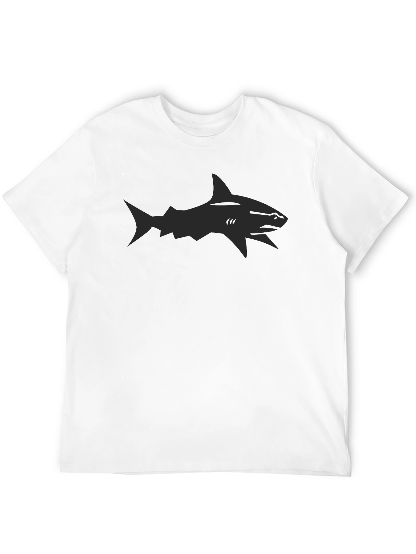 Black Cool Shark Graphic Black T-Shirt view 12
