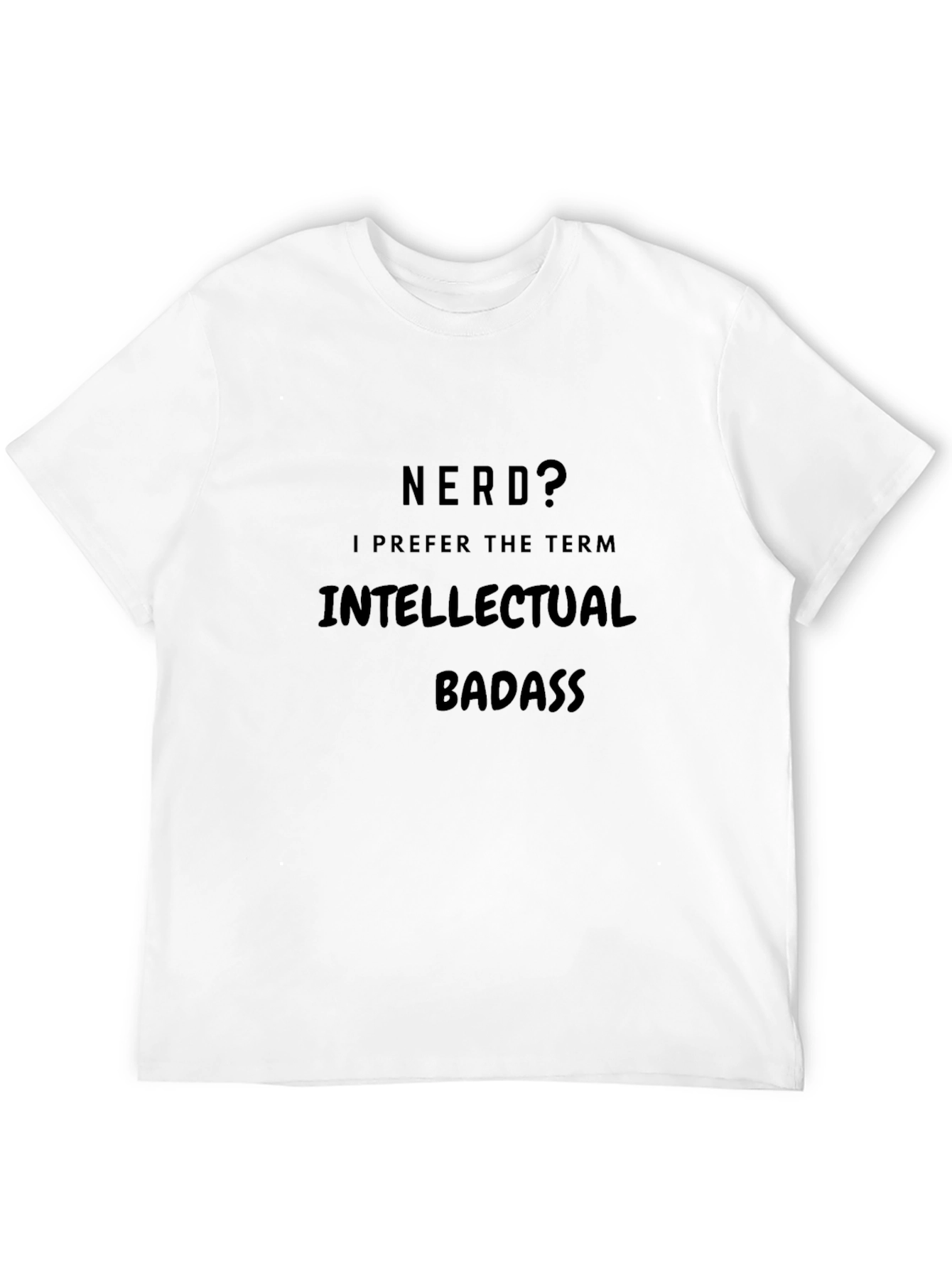 Black Nerd? Intellectual Badass Graphic Tee - Black view 12