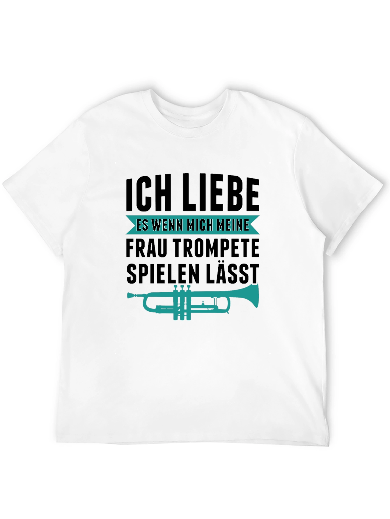 Black Funny Trumpet Player T-Shirt - I Love My Wife! view 12