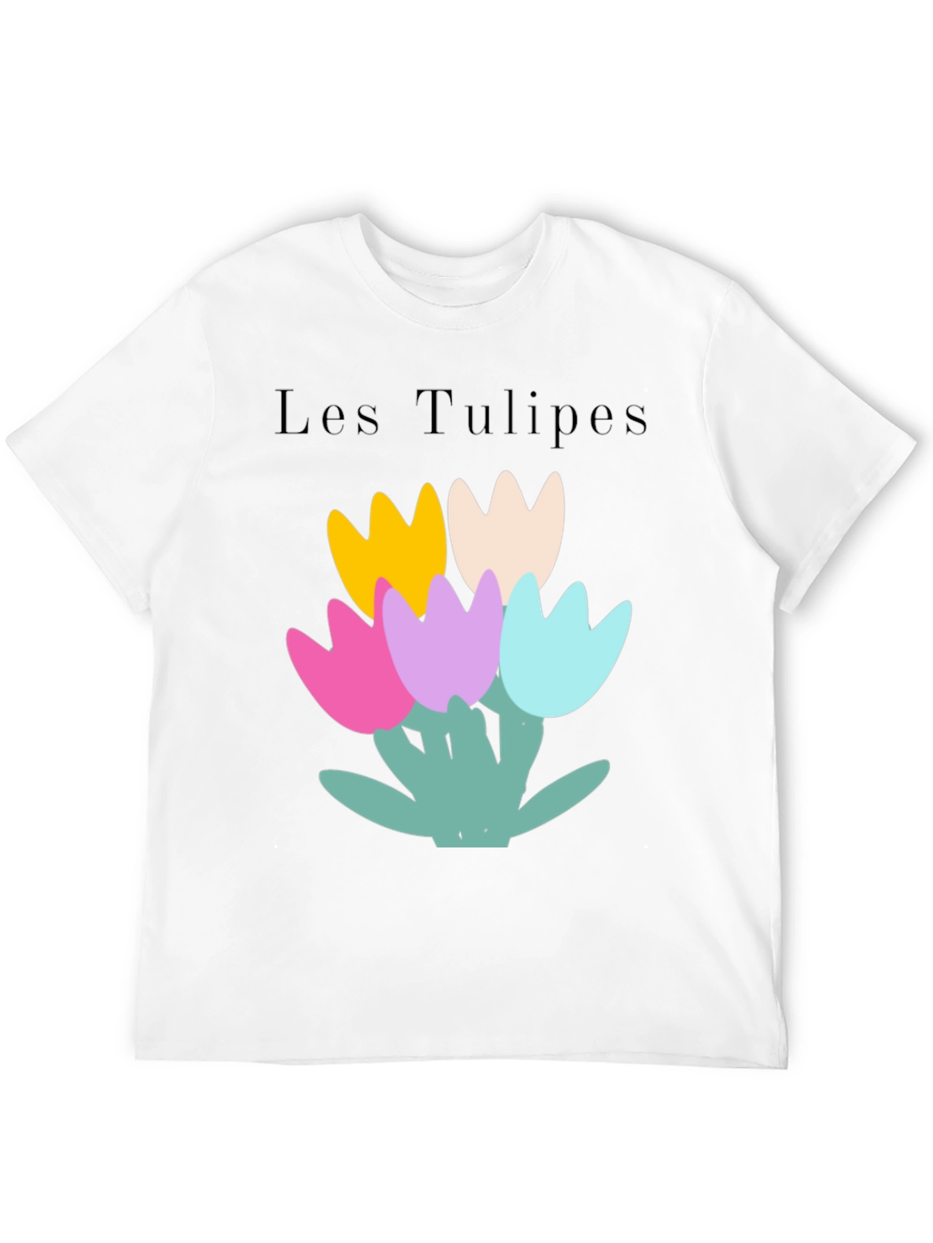 Black Les Tulipes Graphic Tee - Stylish Casual Wear view 12