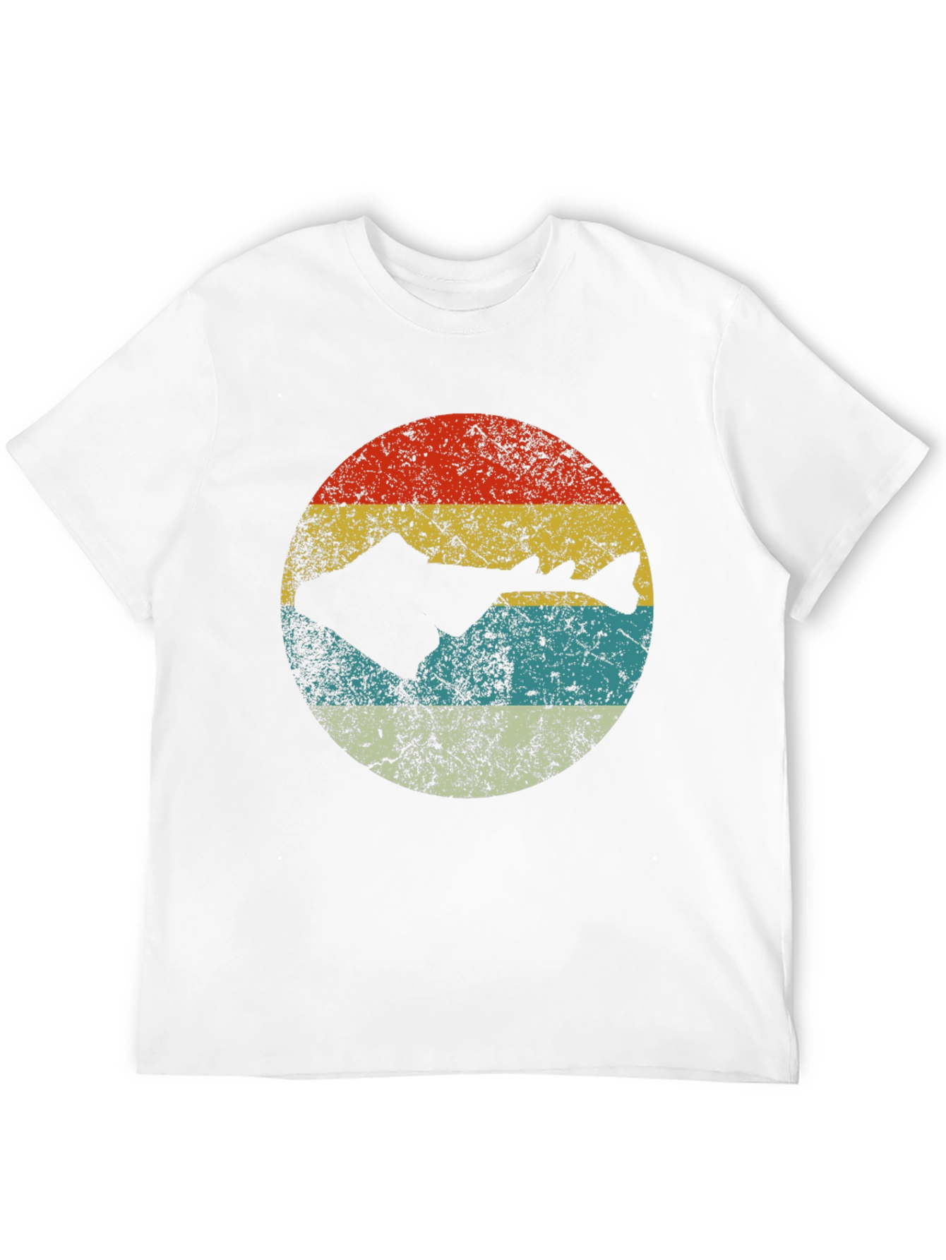 Black Retro Fish Silhouette Graphic Tee - Black view 12