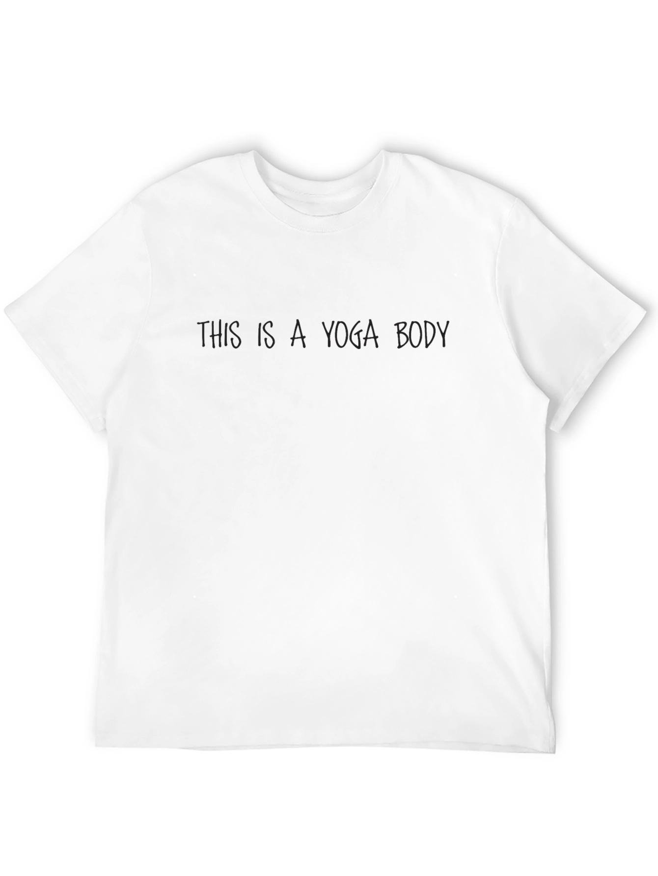 Black This Is A Yoga Body Black T-Shirt view 12