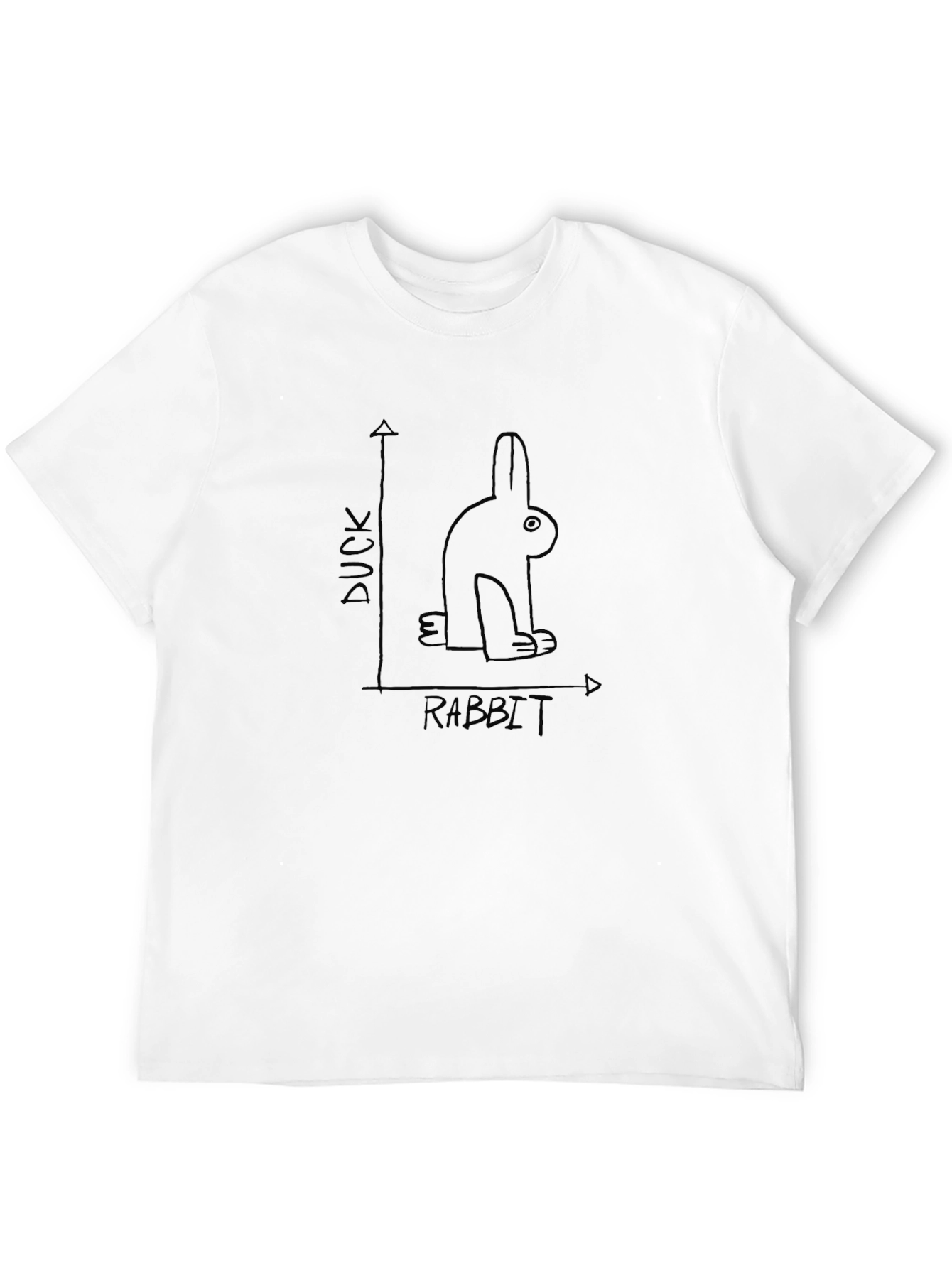 Black Duck or Rabbit T-Shirt - Optical Illusion Tee view 12