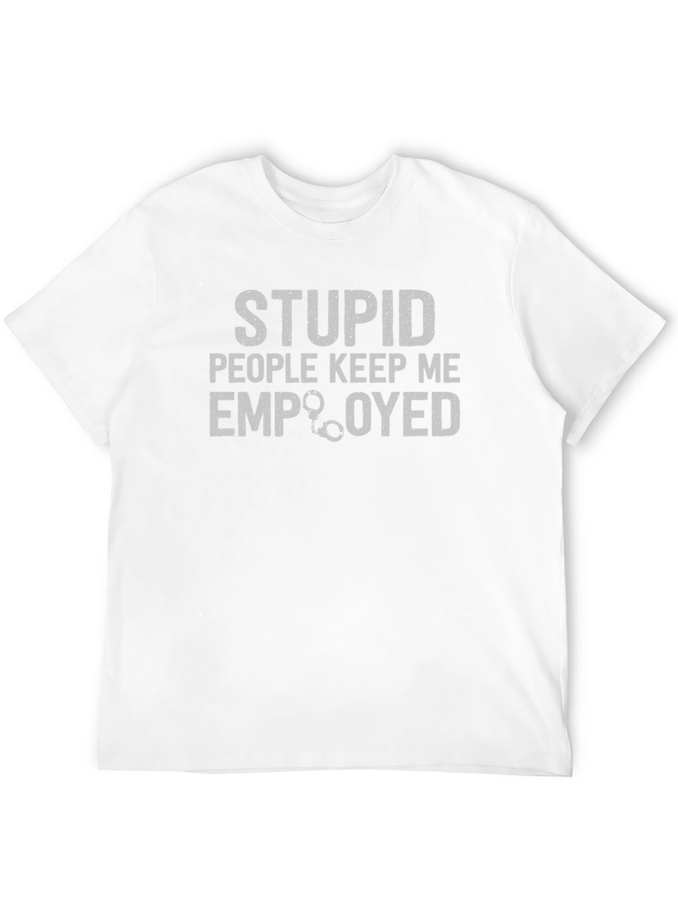Black Funny 'Stupid People' Graphic Tee view 12