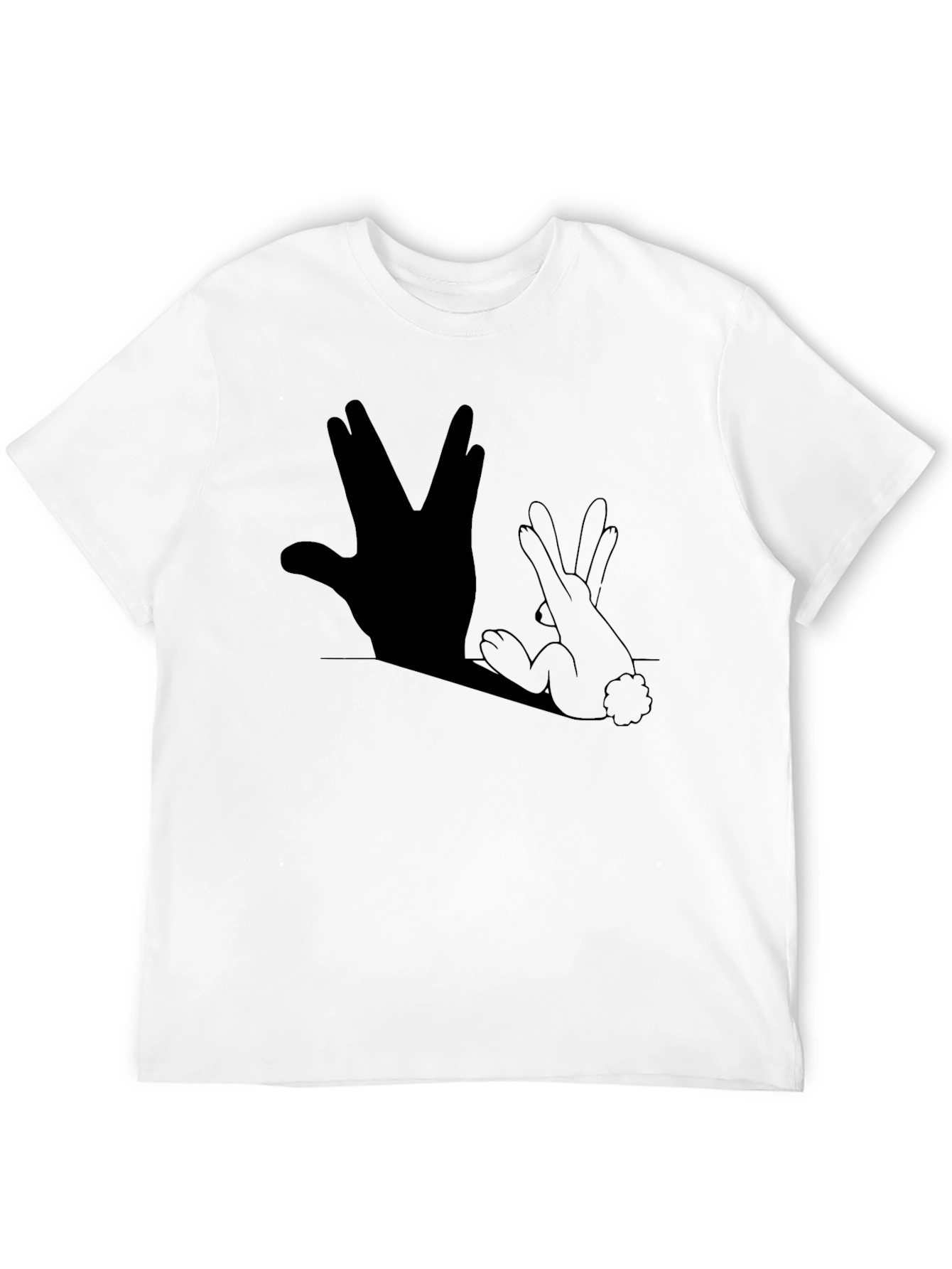 Black Vulcan Salute Rabbit Shadow T-Shirt view 12