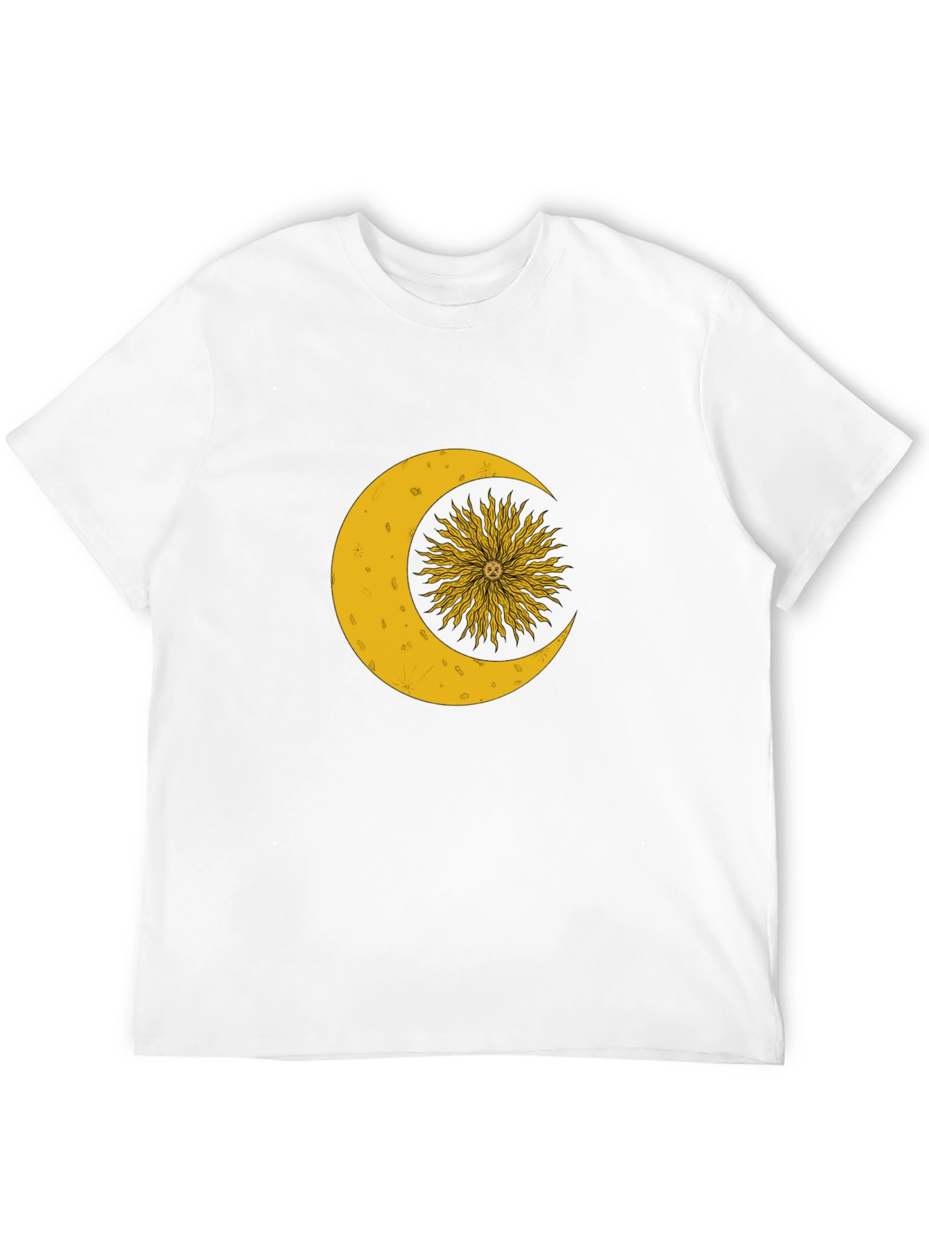 Black Celestial Sun and Moon Graphic T-Shirt view 12