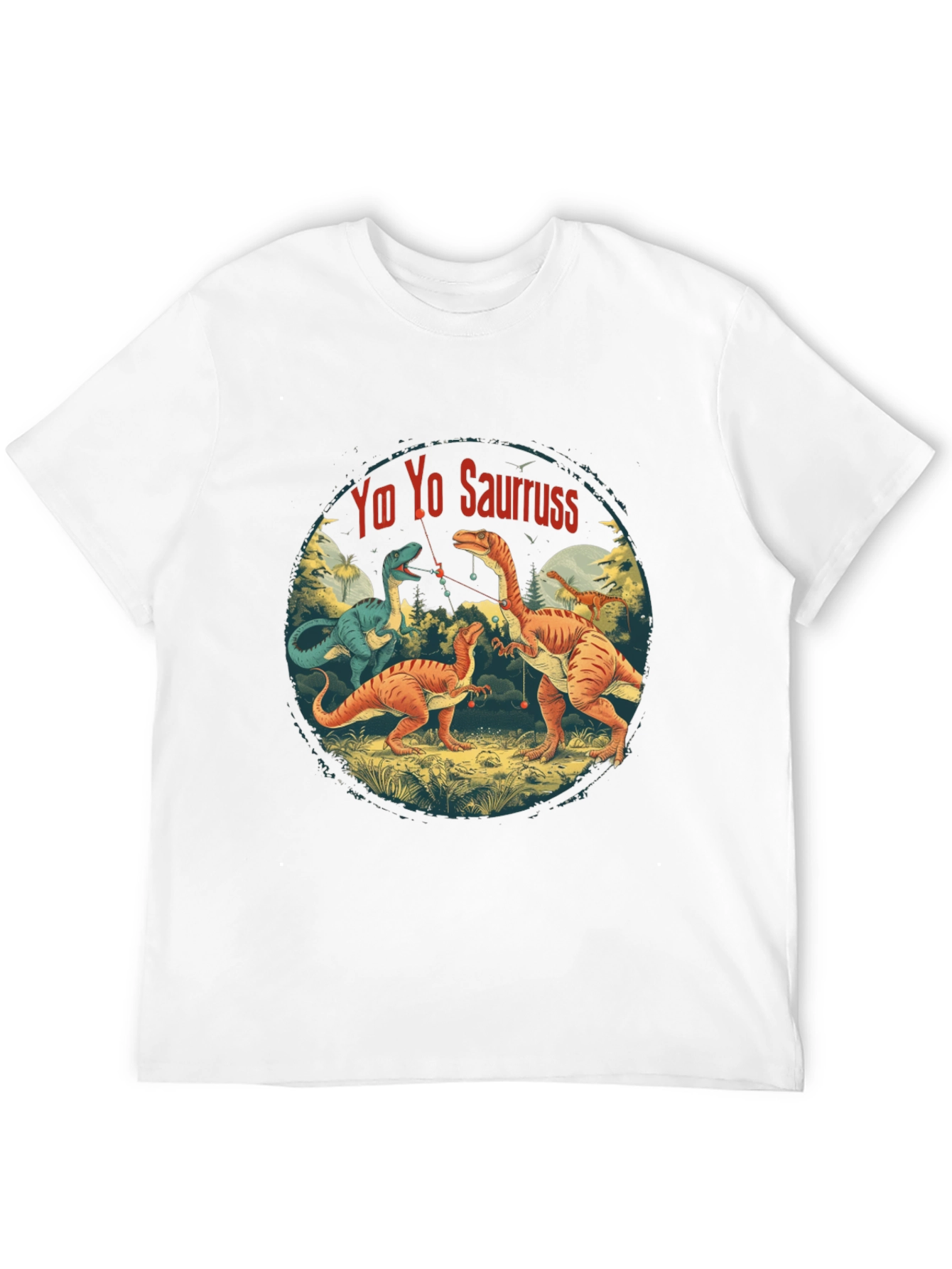 Black Yo Yo Sauruss T-Shirt - Dinosaur Fishing Fun! view 12