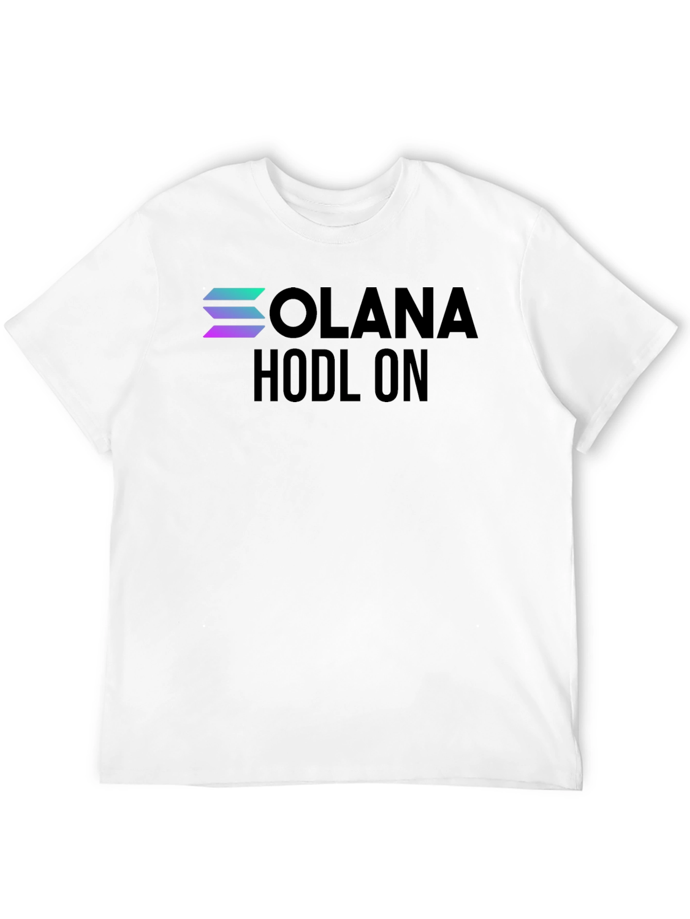 Black Solana Hodl On Black T-Shirt Crypto Investor Tee view 12