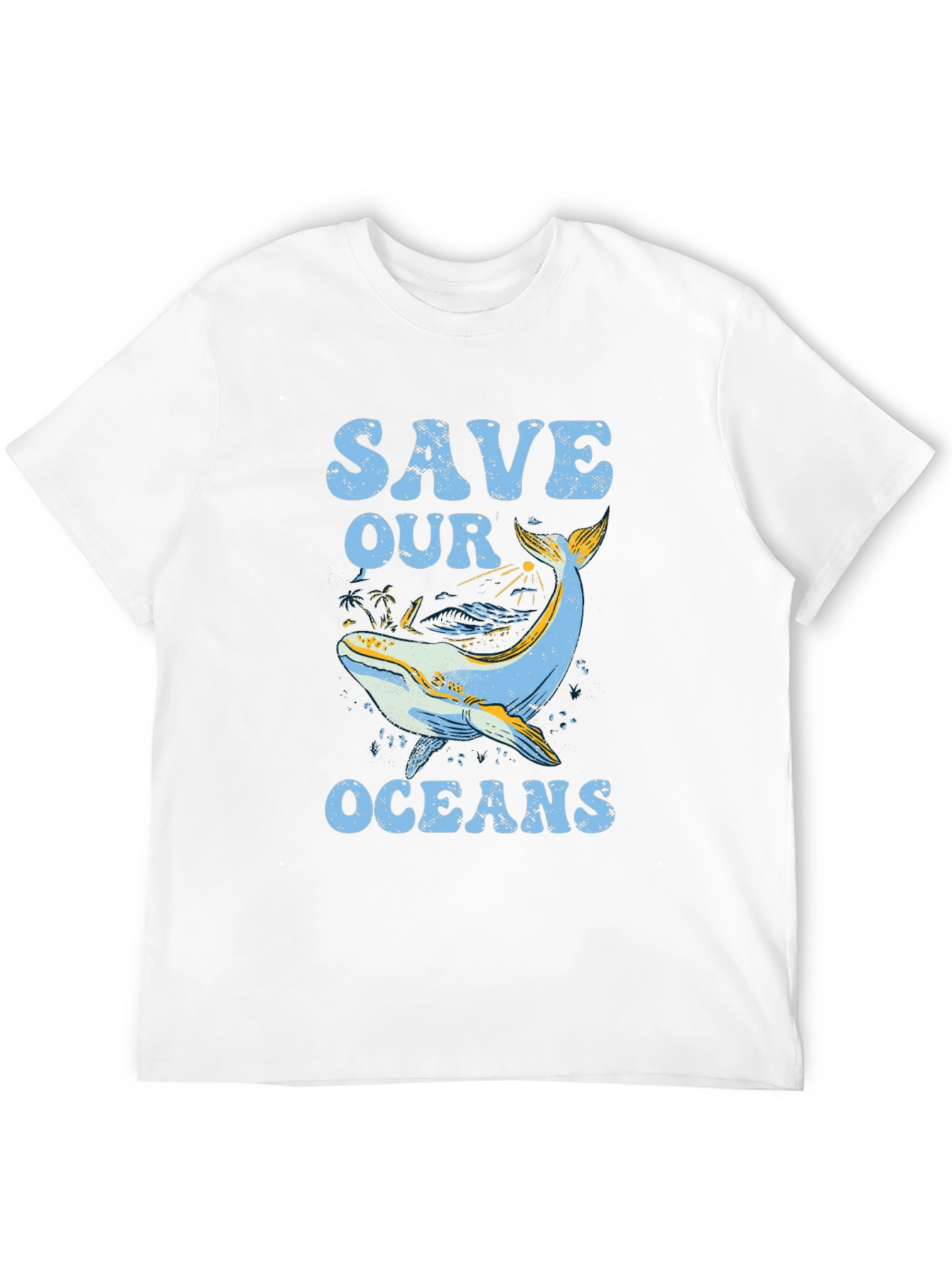 Black Save Our Oceans Graphic Tee - Black Cotton T-Shirt view 12