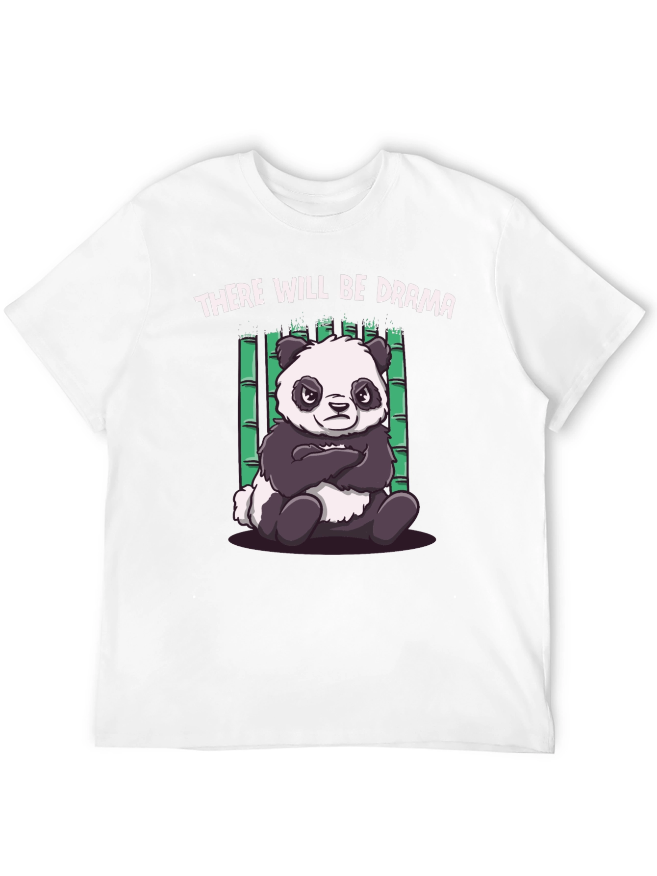 Black Drama Panda Black T-Shirt - Funny Graphic Tee view 12