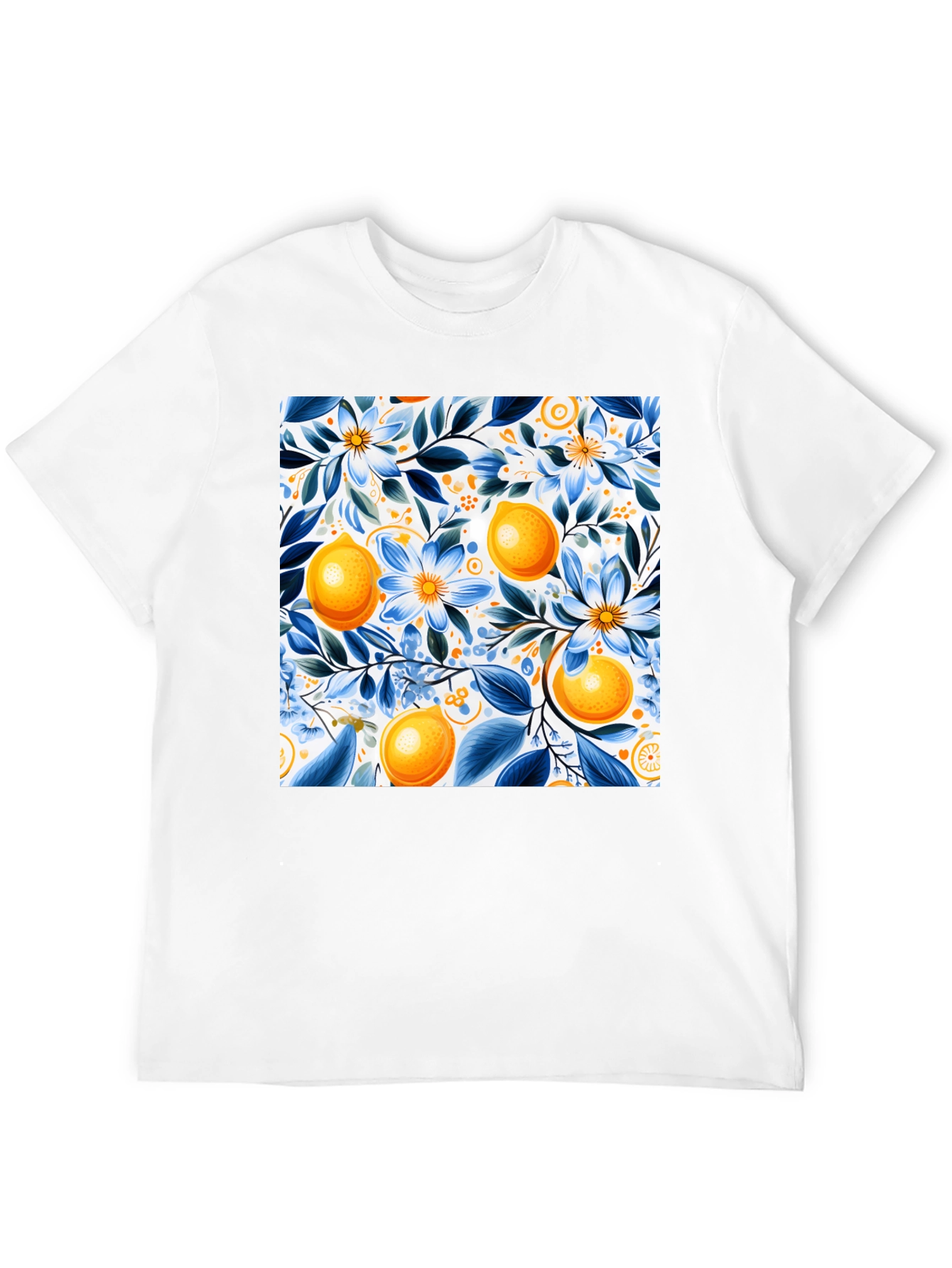 Citrus Floral T-Shirt - Vibrant Graphic Tee - 12