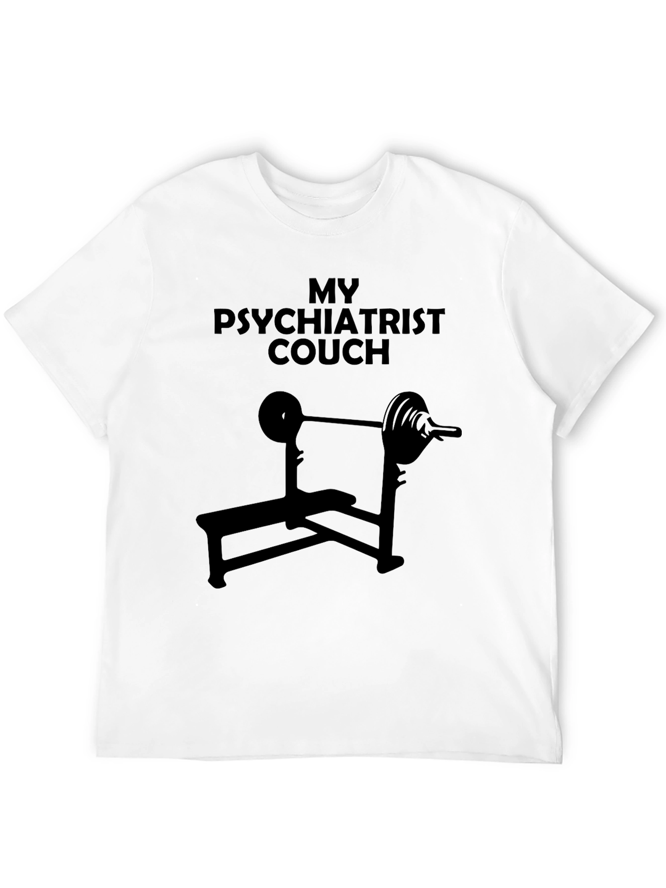 Black My Psychiatrist Couch Black T-Shirt view 12