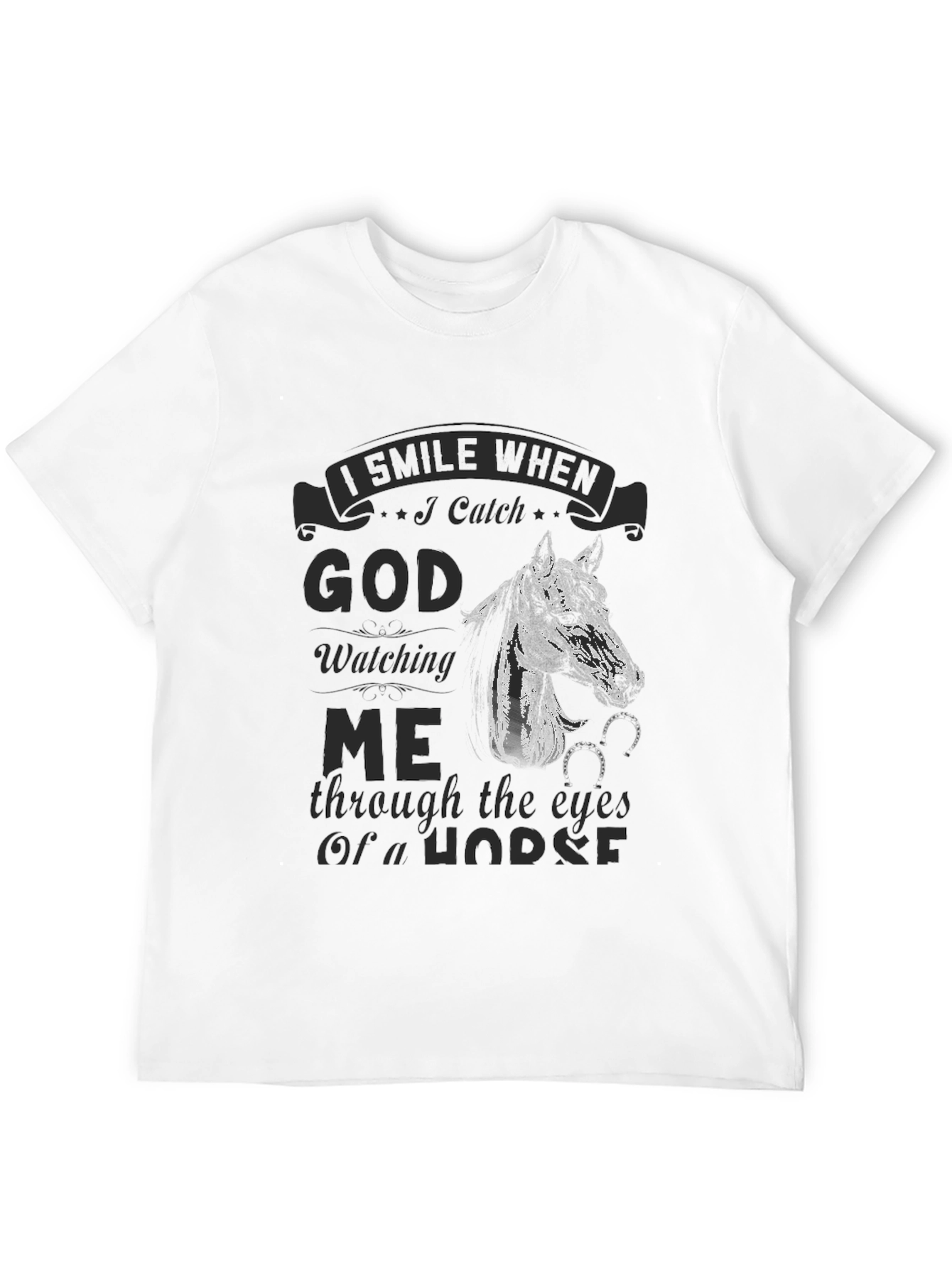 Black God Watching Me Through the Eyes of a Horse T-Shirt view 12