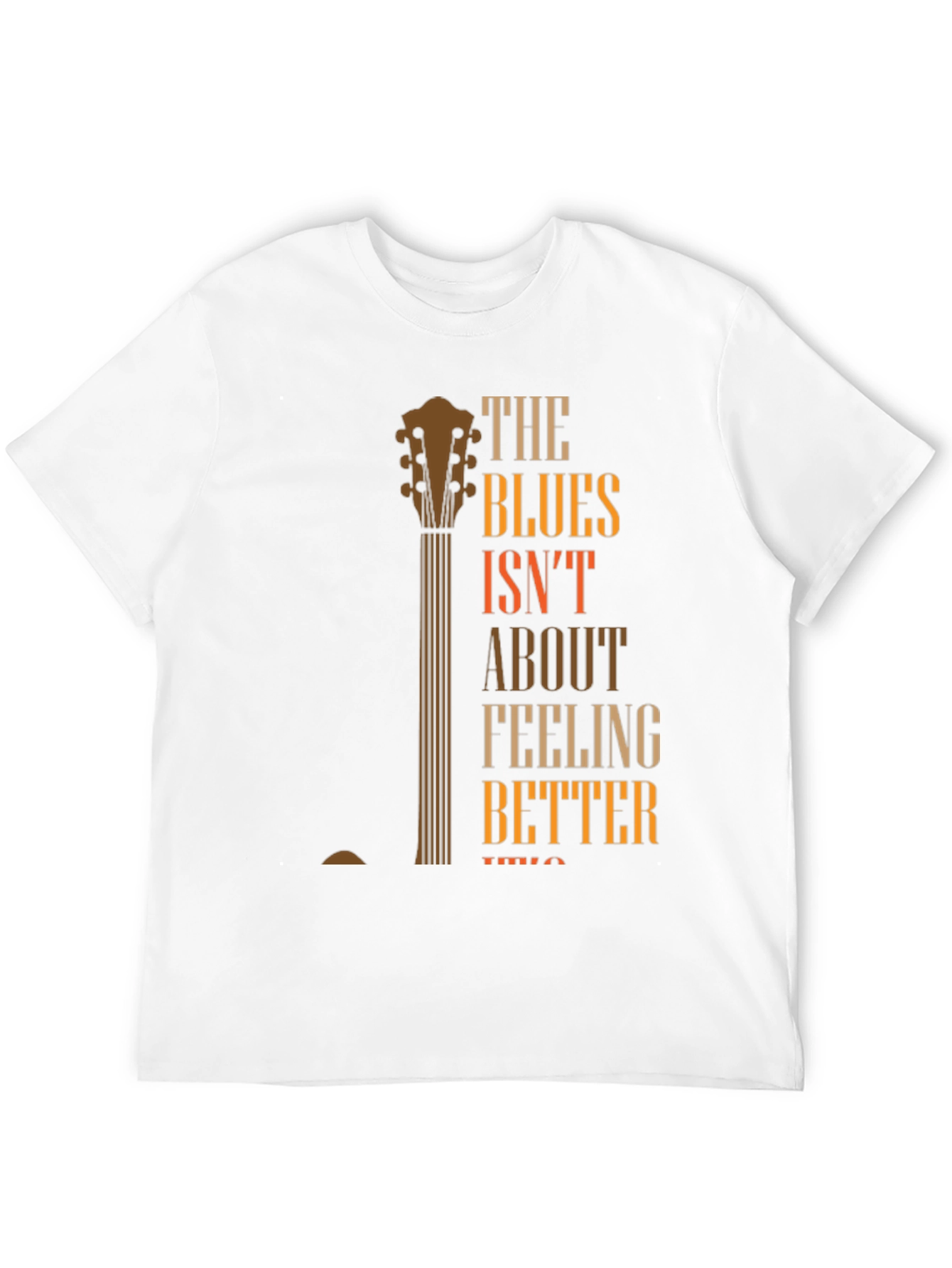 Blues Guitar Graphic T-Shirt - Feeling Better Lyric Tee - 12