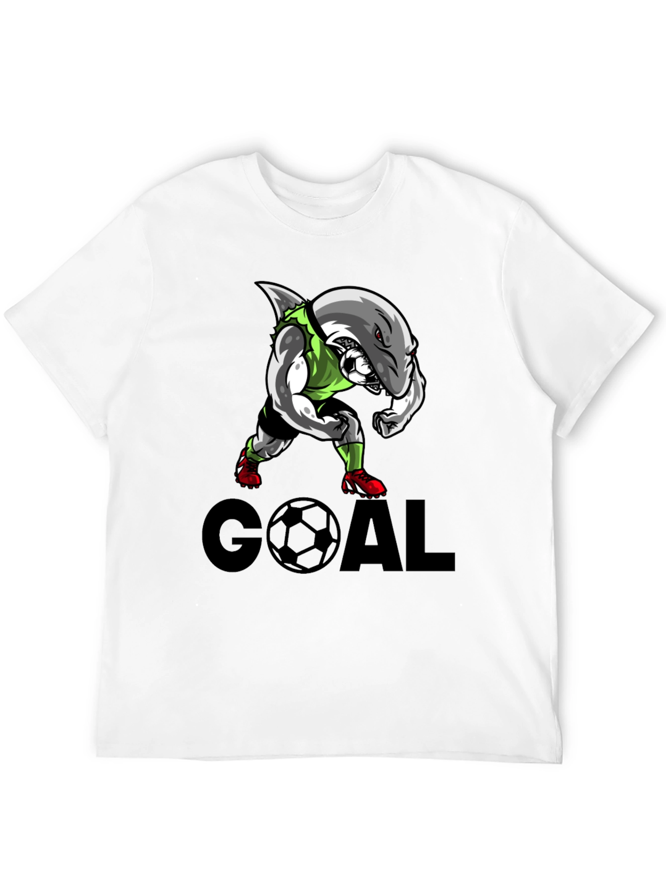 Black Shark Soccer Goal Black T-Shirt view 12