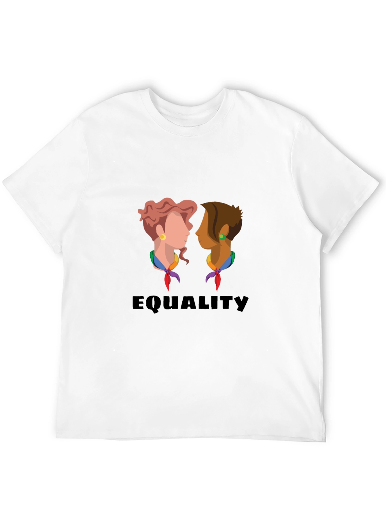 Black Equality Graphic Tee - Black Unisex T-Shirt view 12