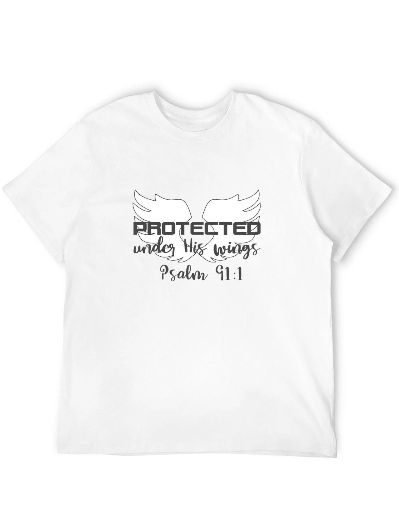 Black Protected Under His Wings Tee - Christian Apparel view 12
