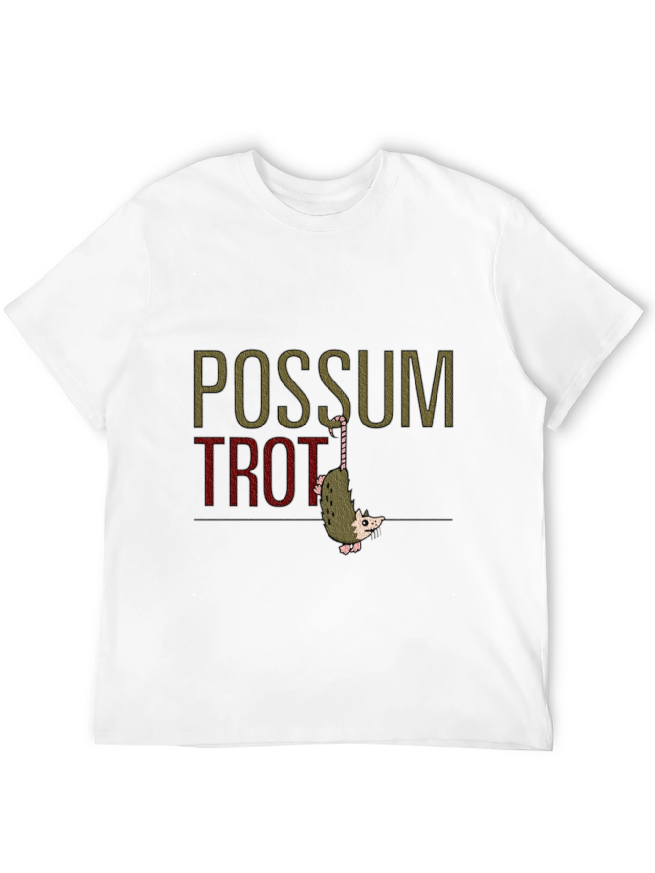 Black Possum Trot Funny Graphic Tee view 12