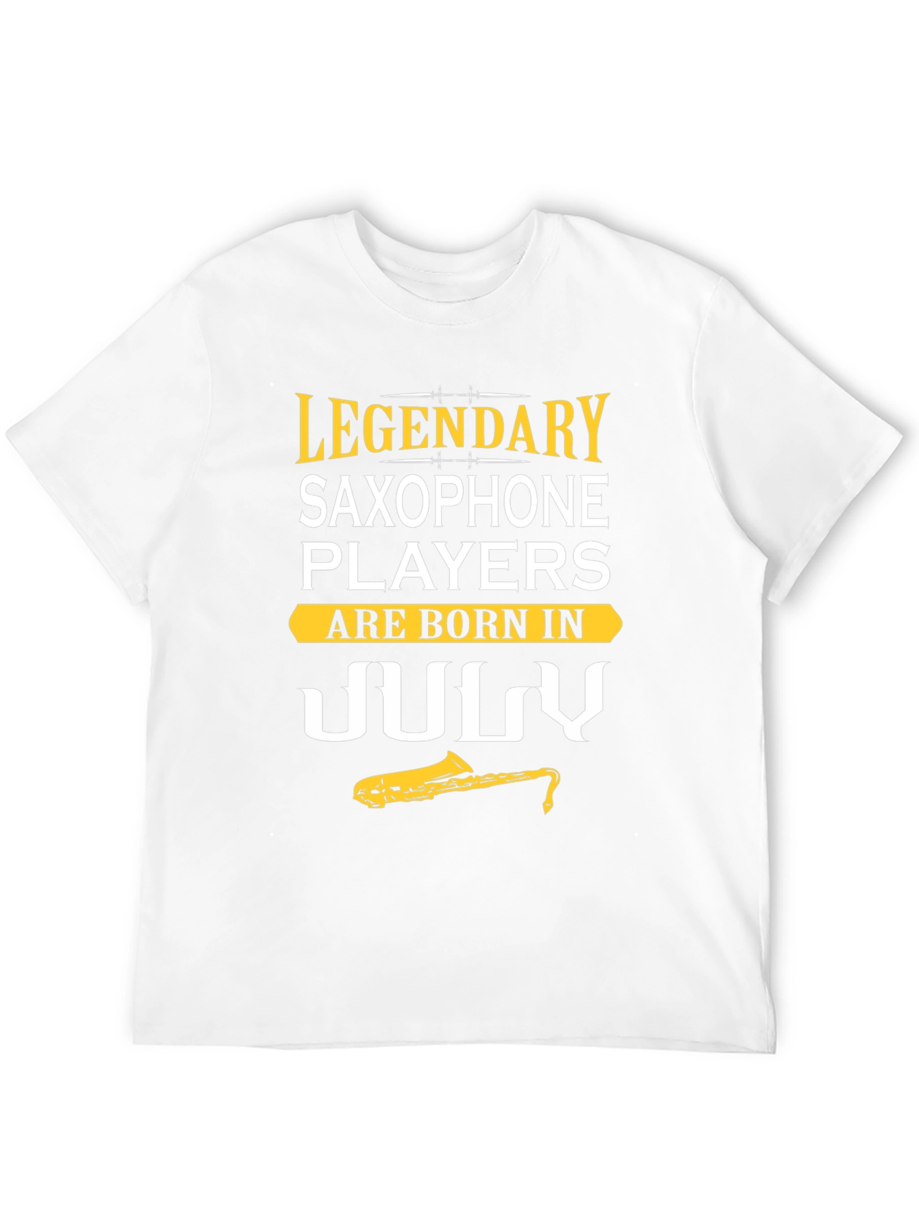 Black Legendary July Saxophone Player T-Shirt view 12
