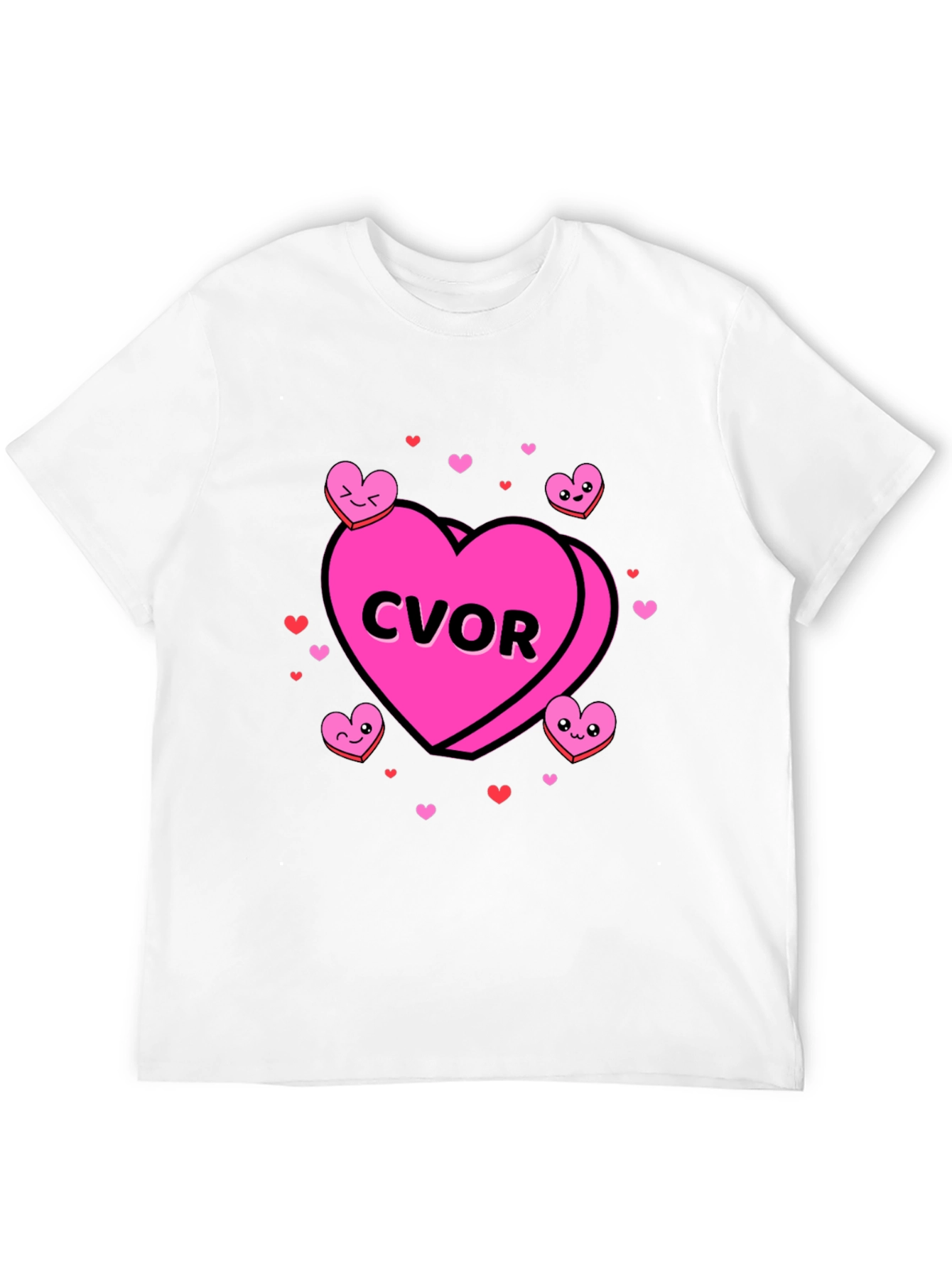 Black CVOR Heart Valentine's Day T-Shirt view 12