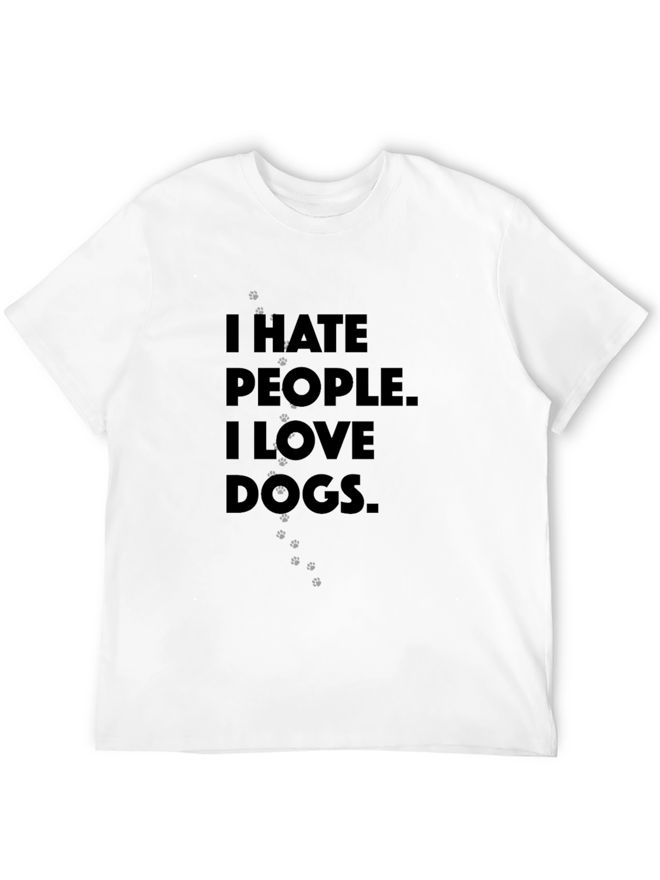 Black I Hate People, I Love Dogs T-Shirt view 12