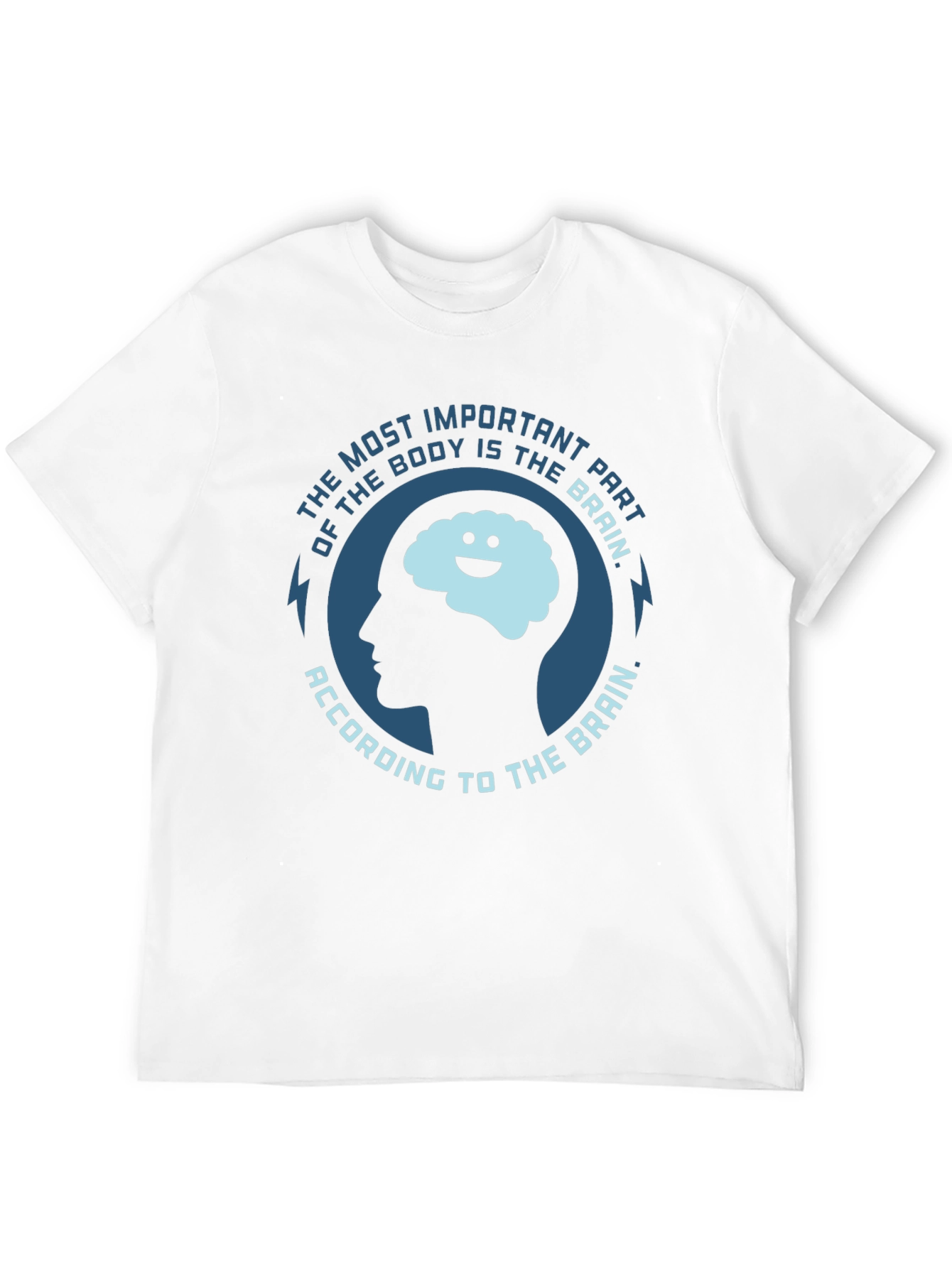 Black Funny Brain T-Shirt - Most Important Part of the Body view 12