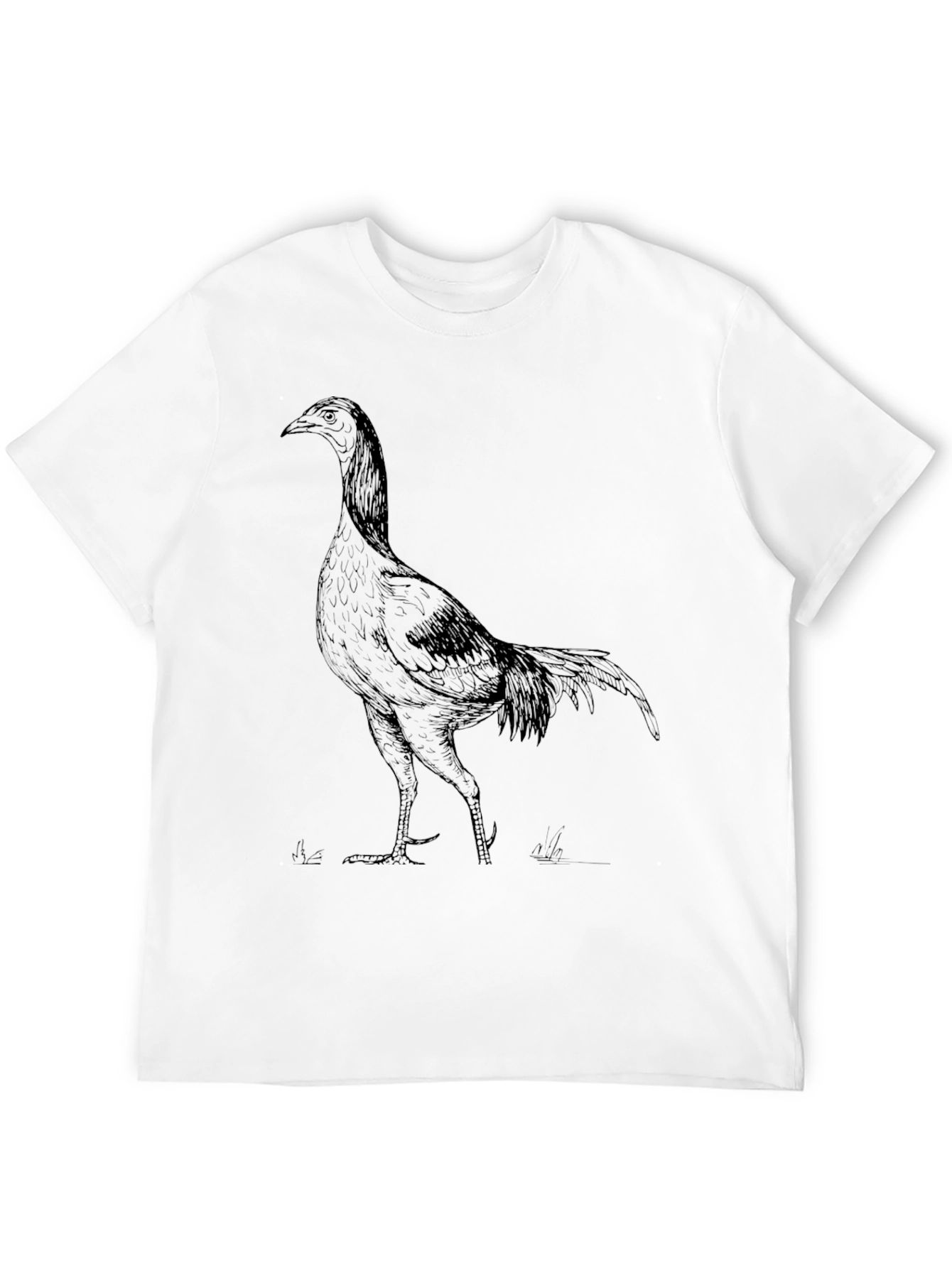 Black Cool Rooster Graphic Tee - Mens Black T-Shirt view 12