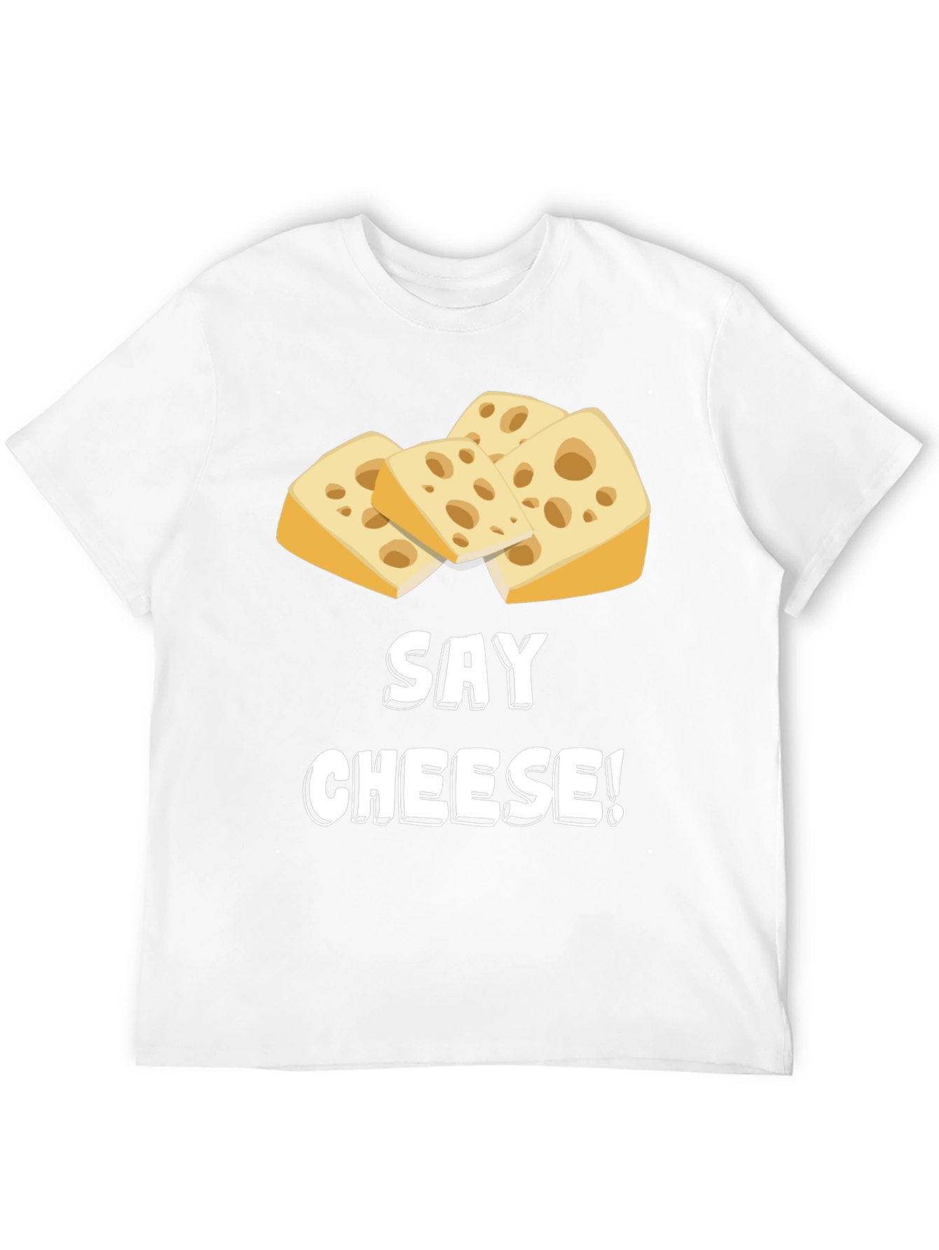 Black Say Cheese! Funny Graphic T-Shirt view 12