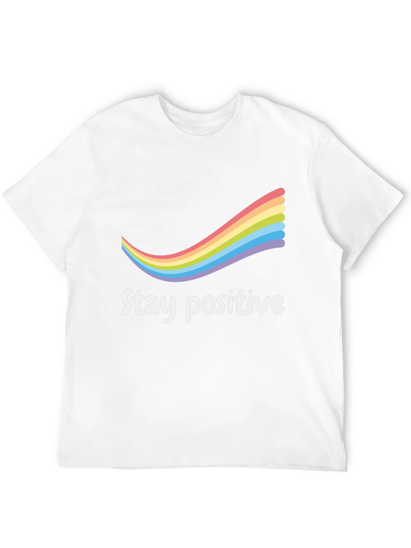 Black Stay Positive Rainbow T-Shirt view 12