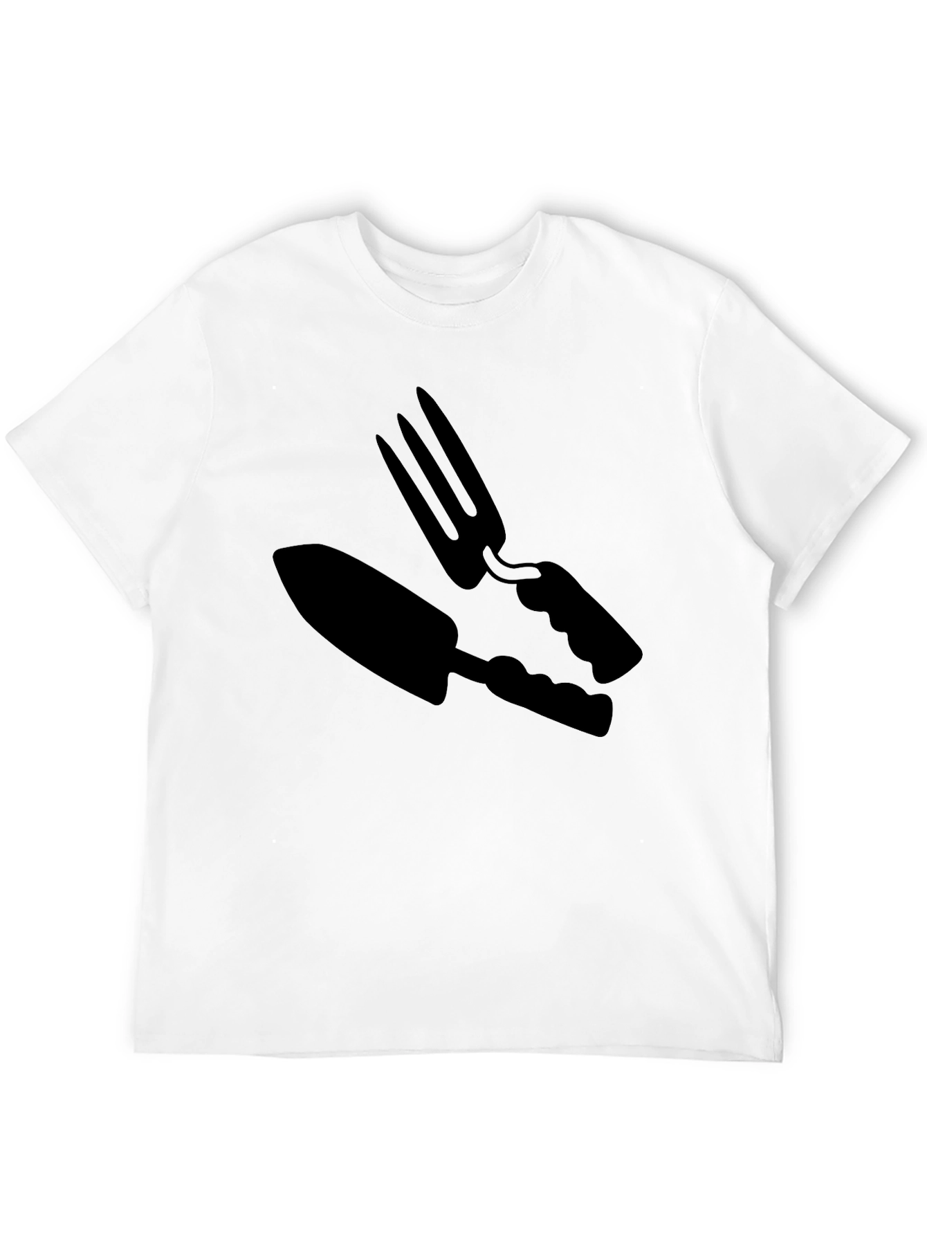 Black Gardening Tool Graphic Tee - Black Cotton Comfort view 12