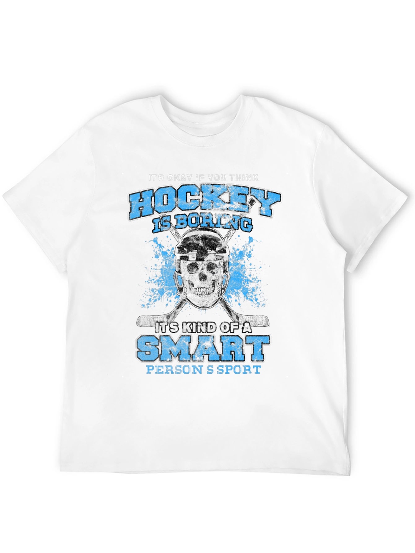 Black Hockey is a Smart Person's Sport T-Shirt view 12