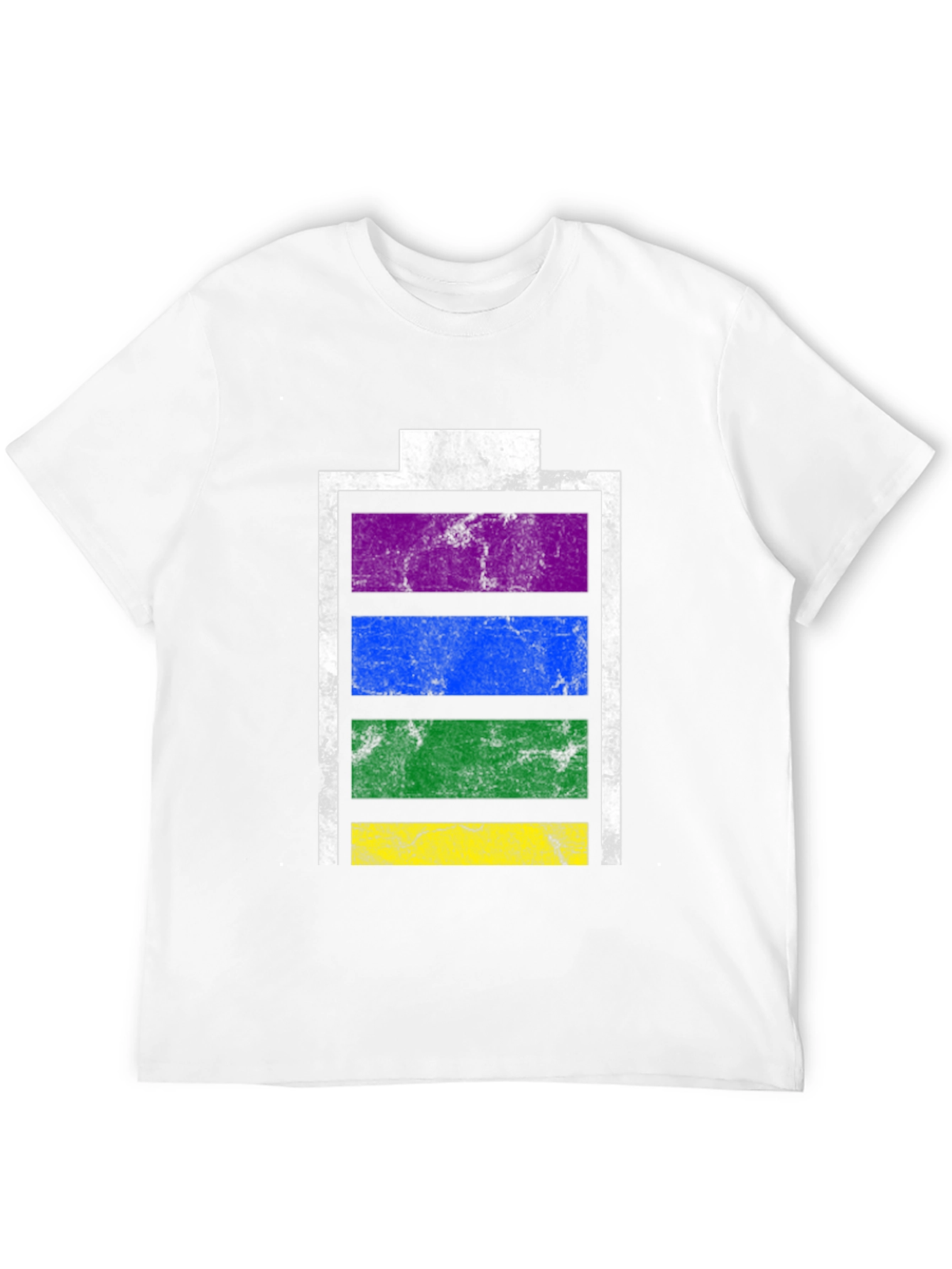 Black Vintage Battery Pride T-Shirt - Black Cotton Blend view 12