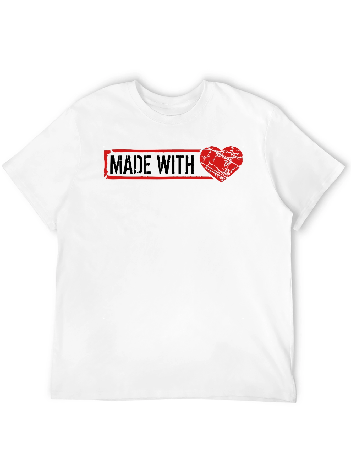 Black Made With Love Graphic Tee - Black Cotton T-Shirt view 12