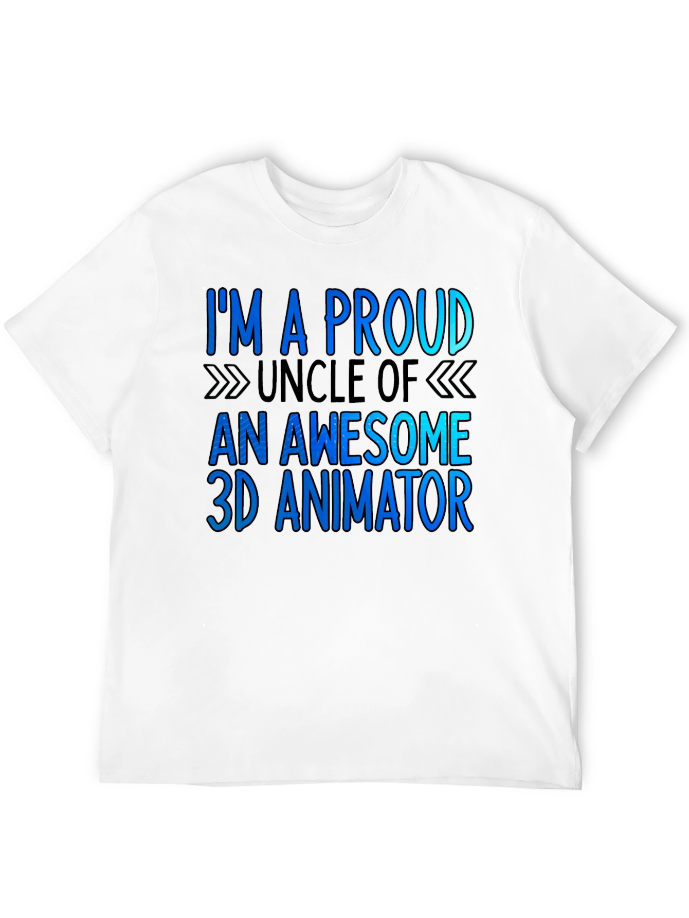 Black Proud Uncle of a 3D Animator T-Shirt view 12