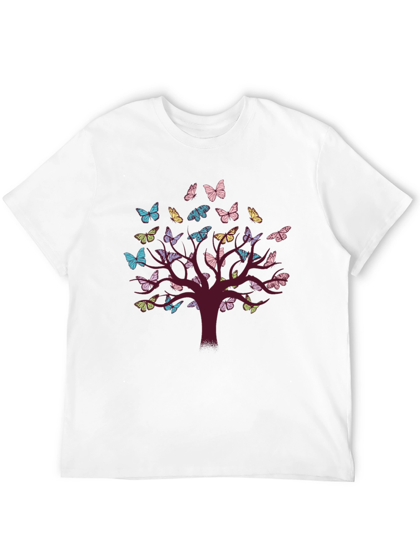 Black Butterfly Tree Graphic Tee - Nature Inspired Comfort view 12