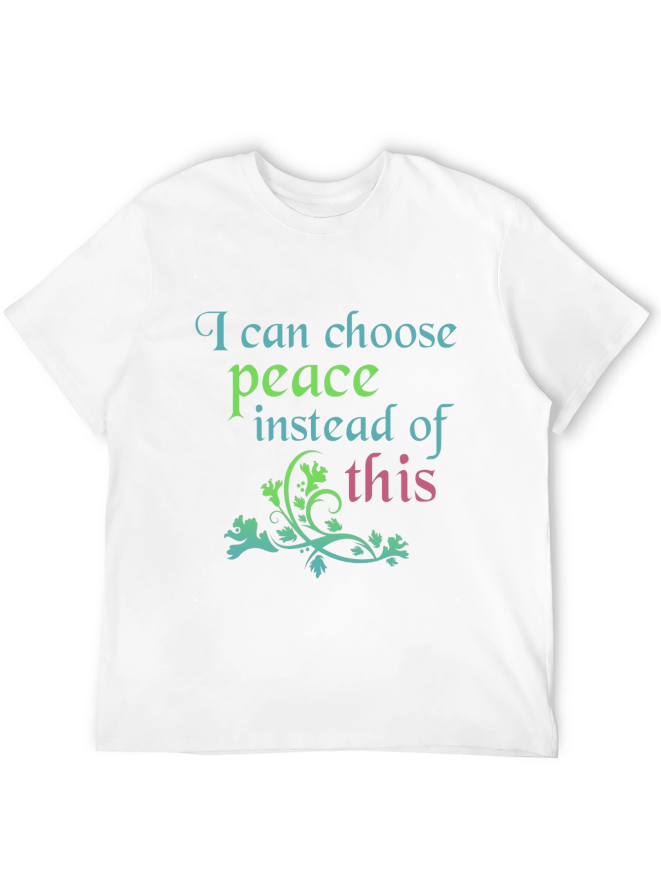 Black Peace Graphic Tee - Black Cotton Blend view 12