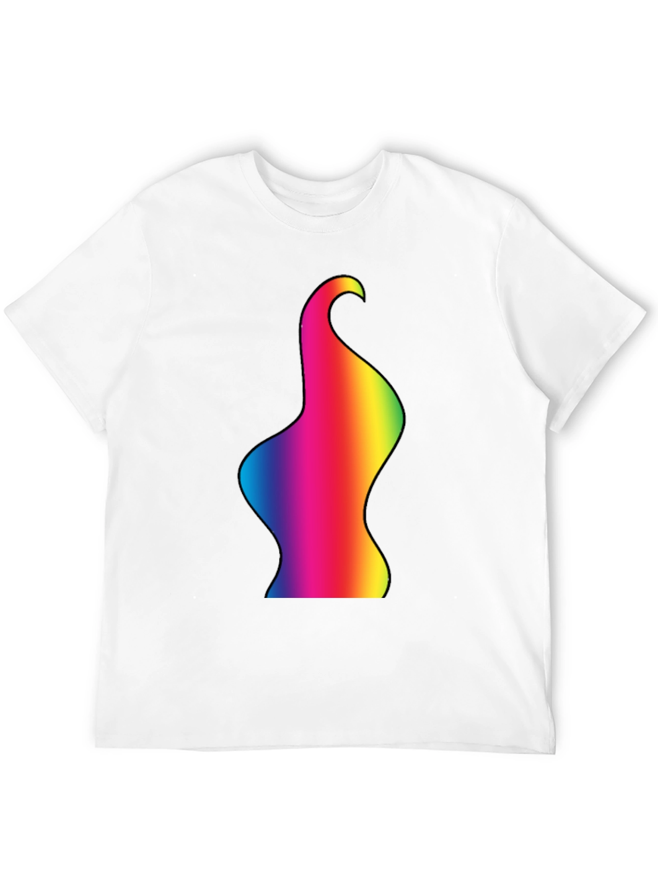 Black Rainbow Body Art Tee - Black Cotton Blend view 12