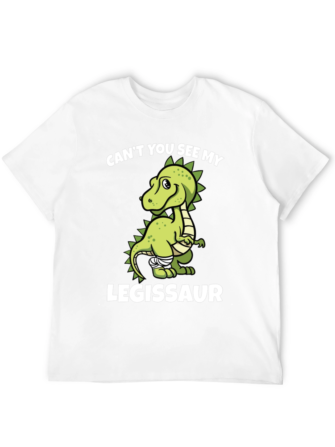 Black Legissaur T-Shirt - Funny Dinosaur Injury Tee view 12