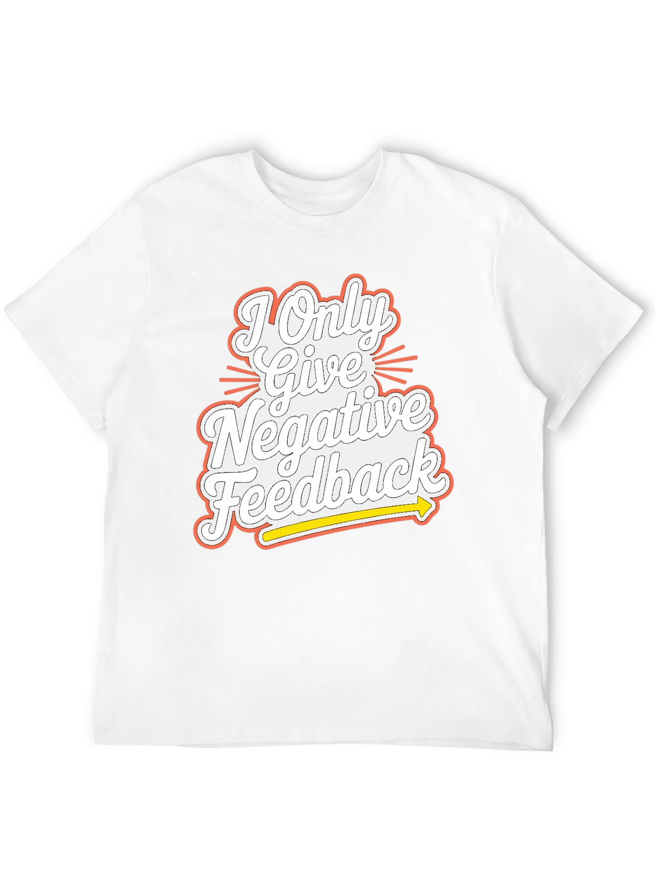 Black Negative Feedback Graphic Tee - Mens Funny T-Shirt view 12