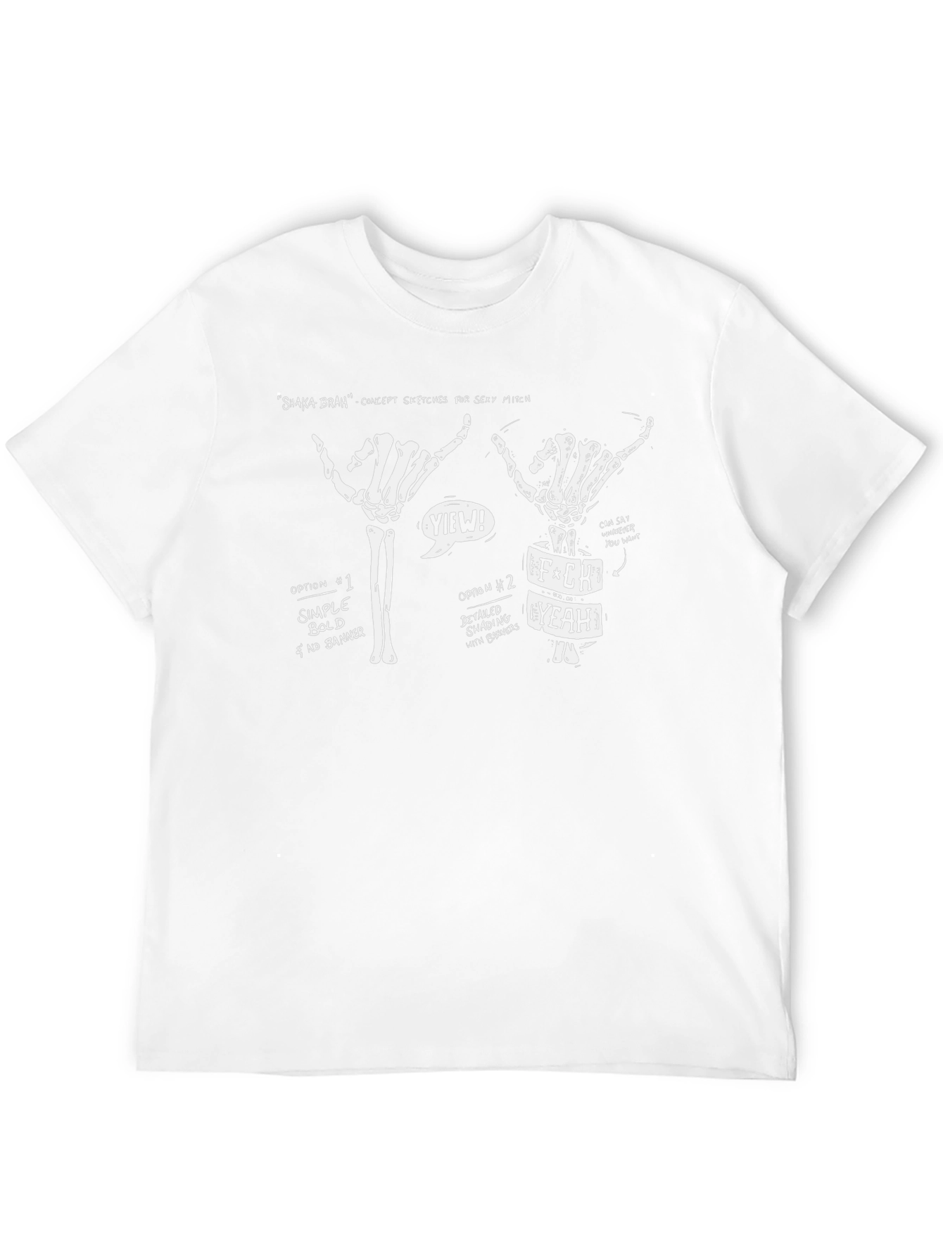 Black Skeleton Shaka T-Shirt - Sexy Mitch Concept view 12