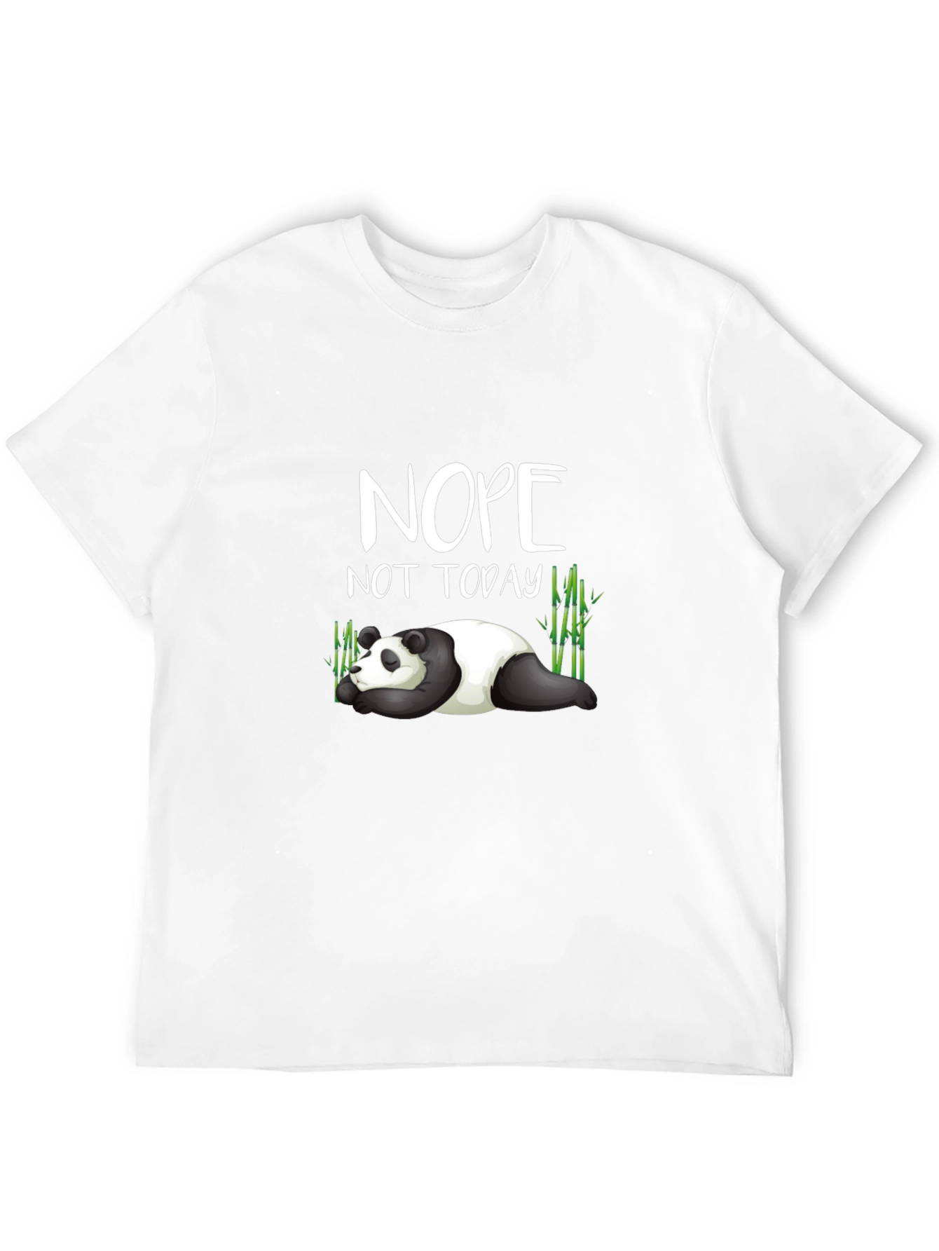 Black Nope Not Today Panda Graphic Tee view 12
