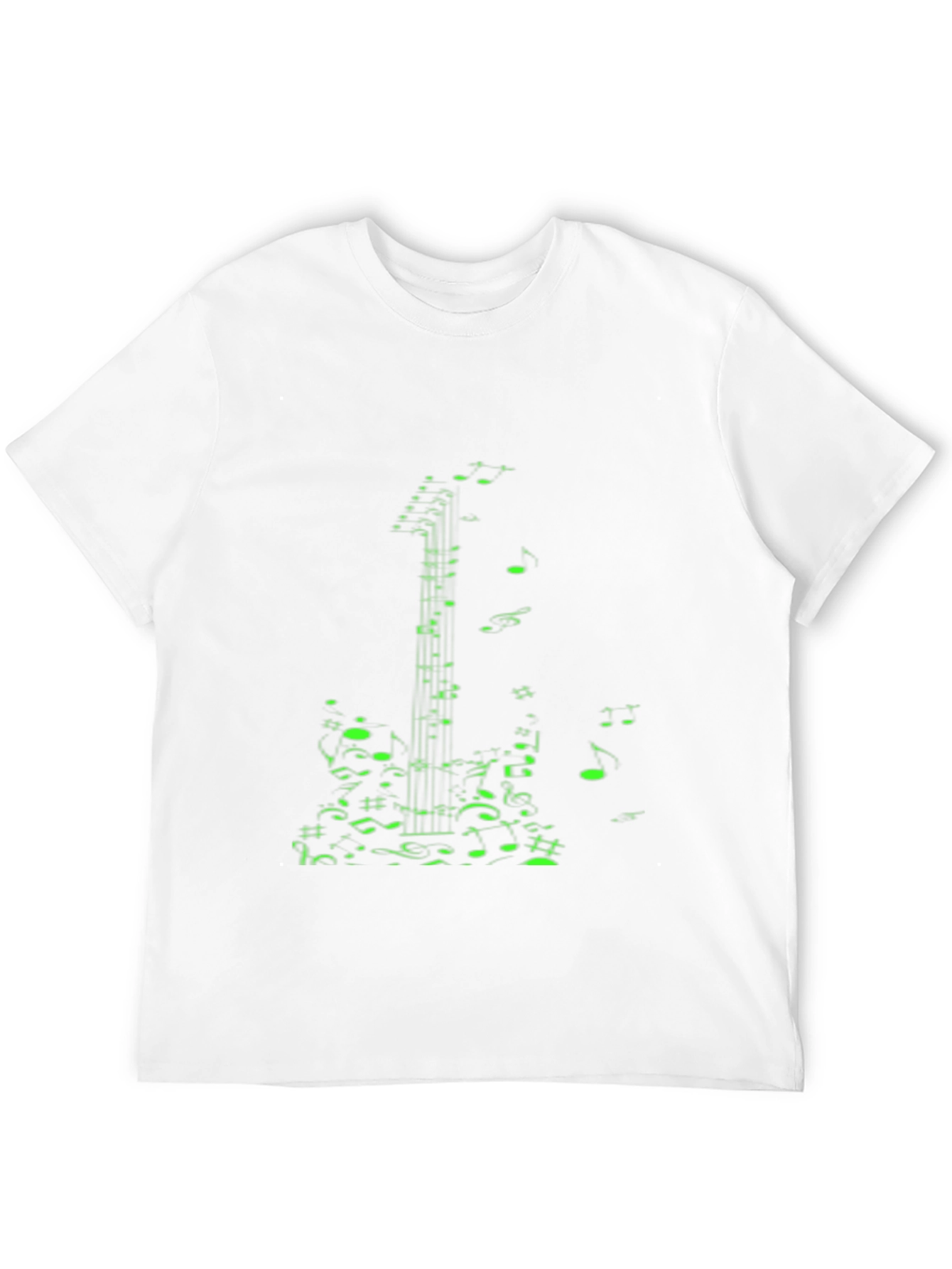 Black Musical Guitar Notes T-Shirt - Black view 12