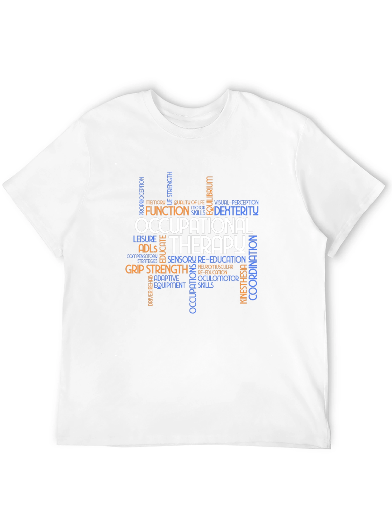 Black Occupational Therapy Word Art T-Shirt view 12